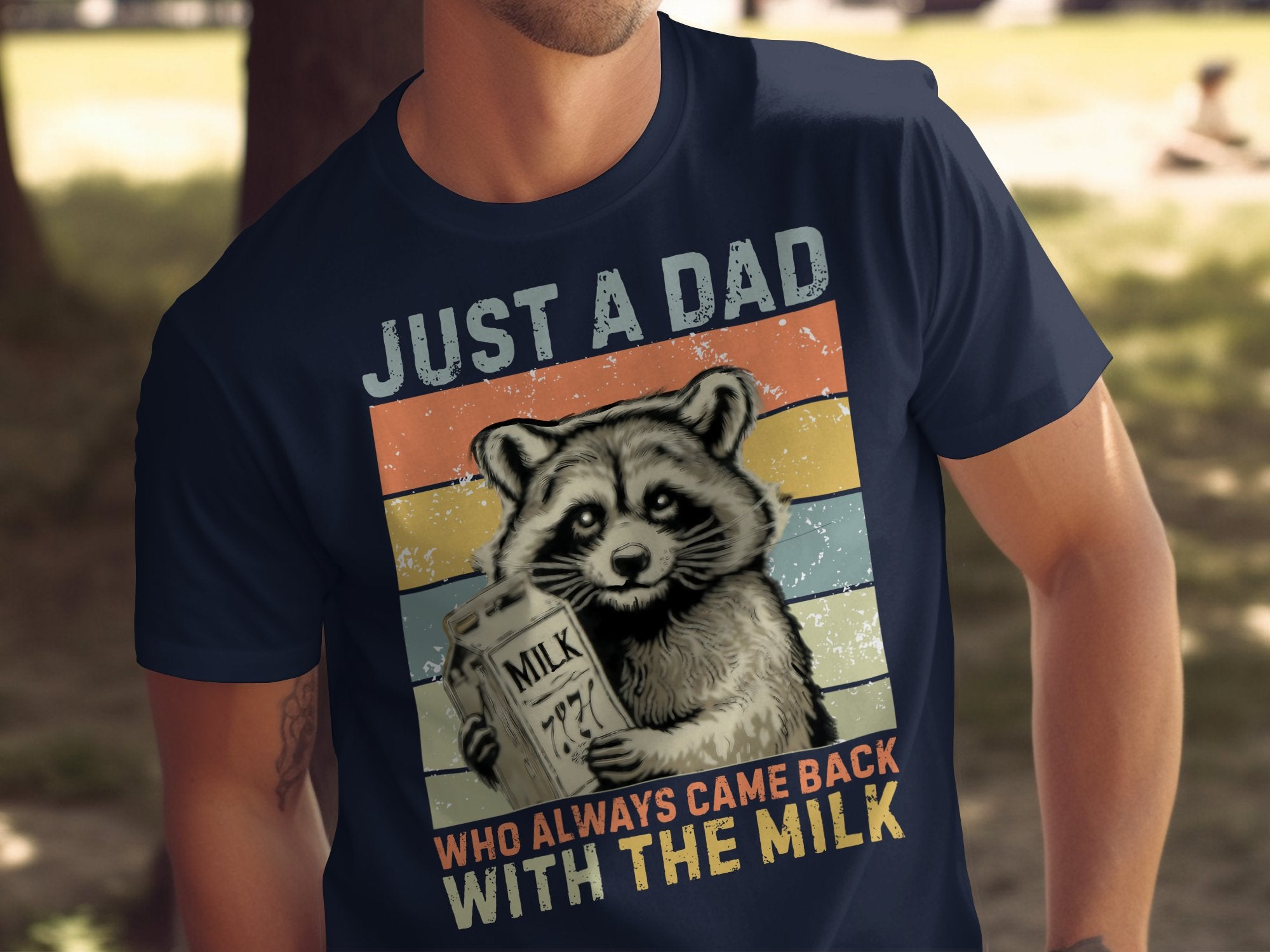 Just A Dad Who Came Back With The Milk T-shirt product