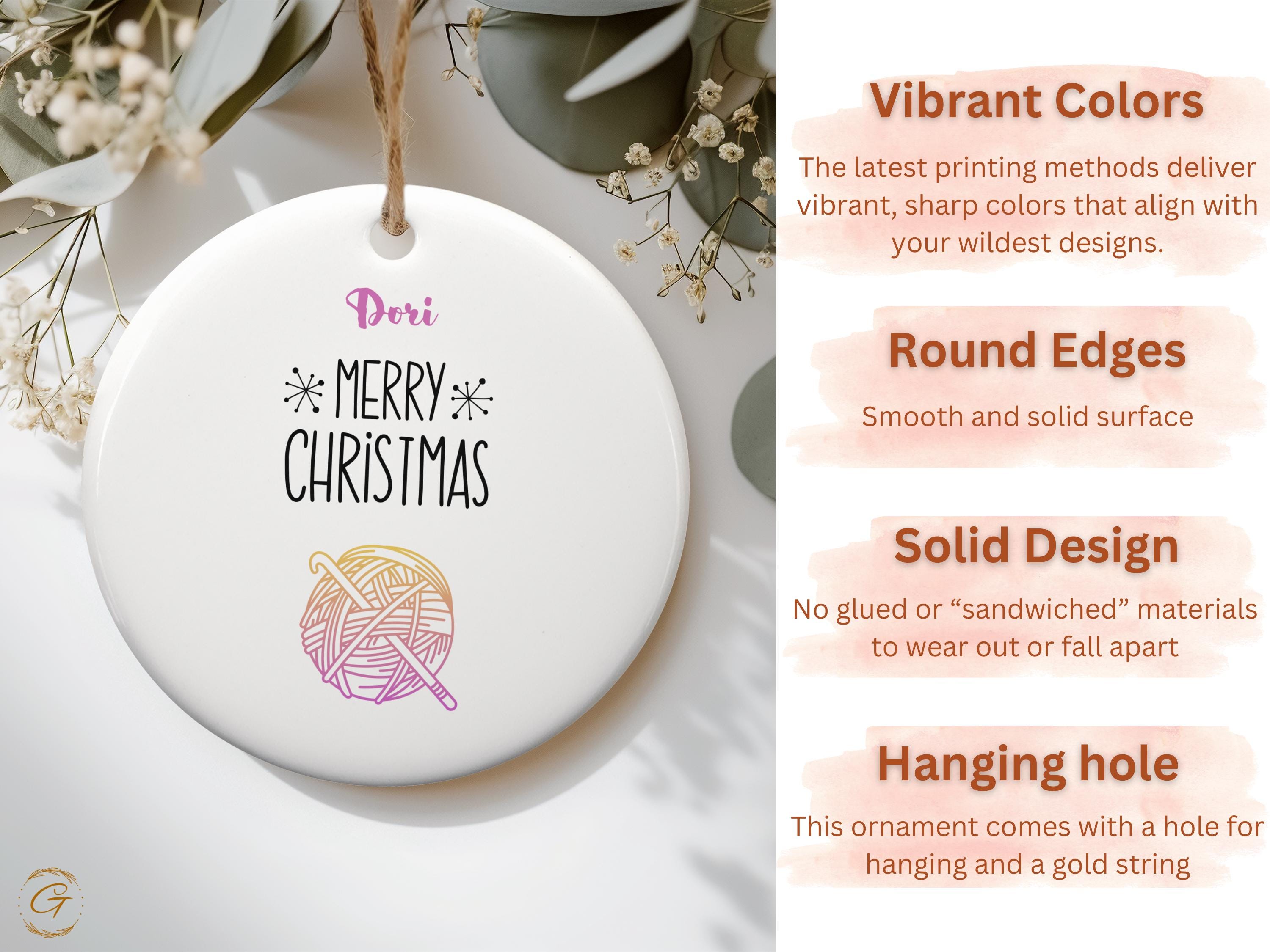 Personalized Christmas Tree Ornament, Holiday Decoration