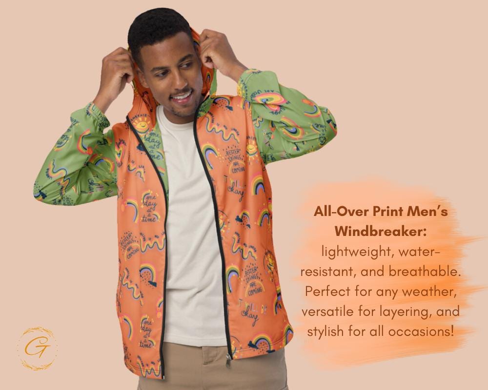 Men’s Windbreaker Mental Health Awareness Jacket