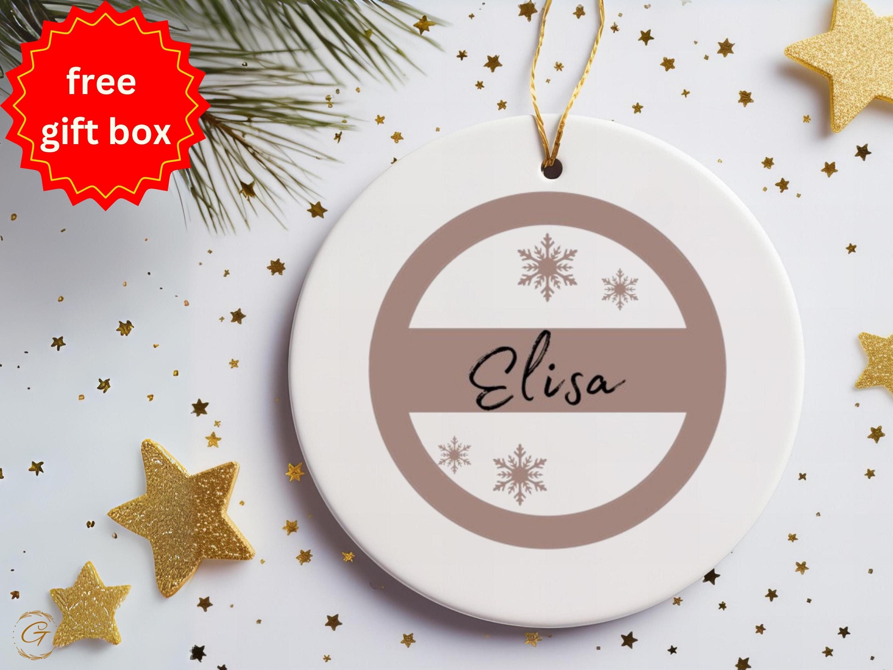 Personalized Christmas Ornament, Custom Name Holiday Decoration, Snowflake Design, Christmas Tree Hanging Decor, Ideal Holiday Keepsake Gift