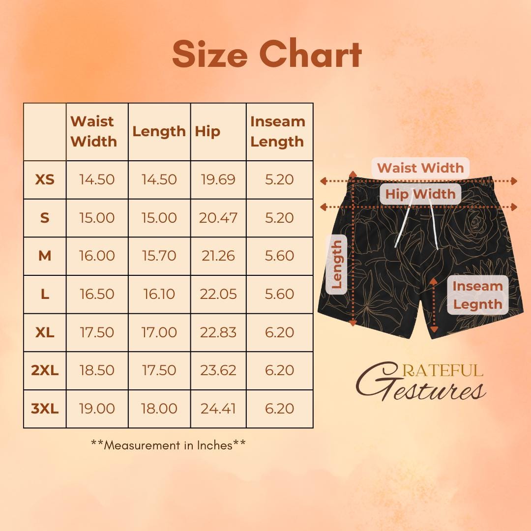 Black and Gold Floral AOP Swim Trunks Men's Swimming Beachwear, Perfect Summer Gift, All over Print Style Men's Beachwear Summer Swim Shorts