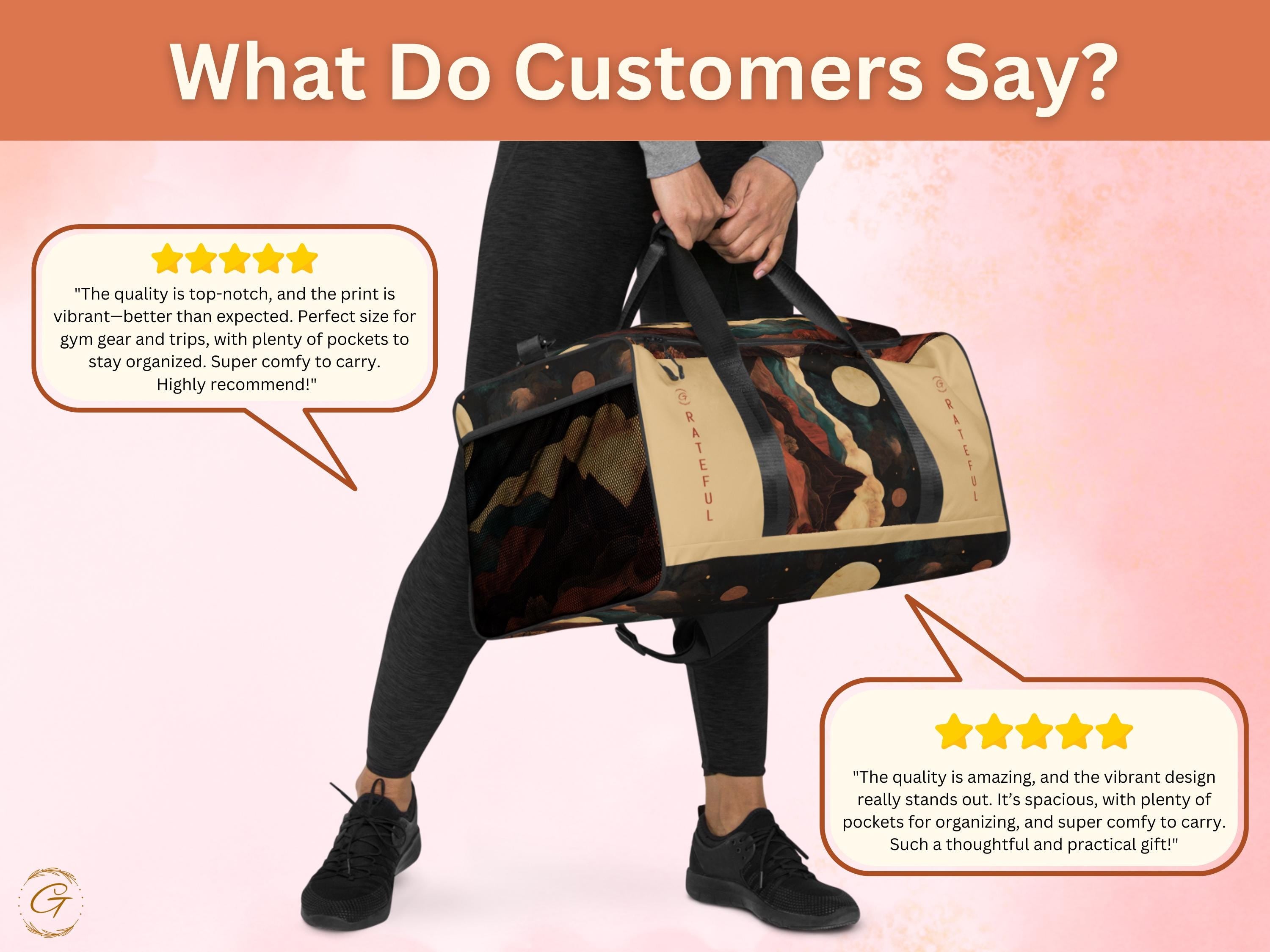 Elegant Moonlit AOP Landscape Duffel Bag – Unique Art Designs, Perfect for Gym, Travel & Weekend Adventure, Lightweight Spacious Duffle Bags