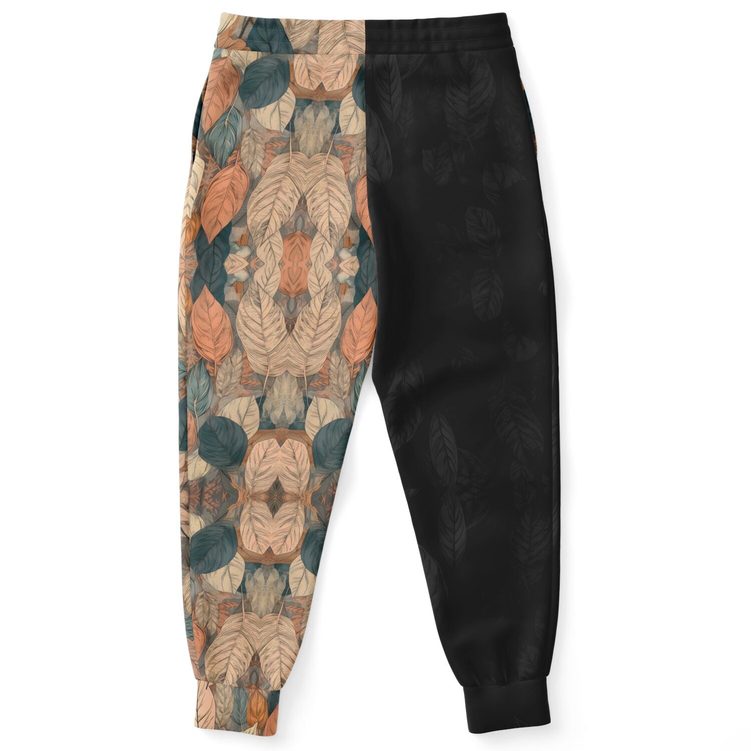 Earthy Leaf Print Joggers – Boho Aesthetic Sweatpants