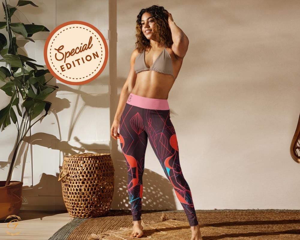 Dryad AOP Design Yoga Shorts and Leggings, Comfortable High-Quality Activewear, Perfect for Workouts Yoga and Everyday Wear, Stretchy Fabric