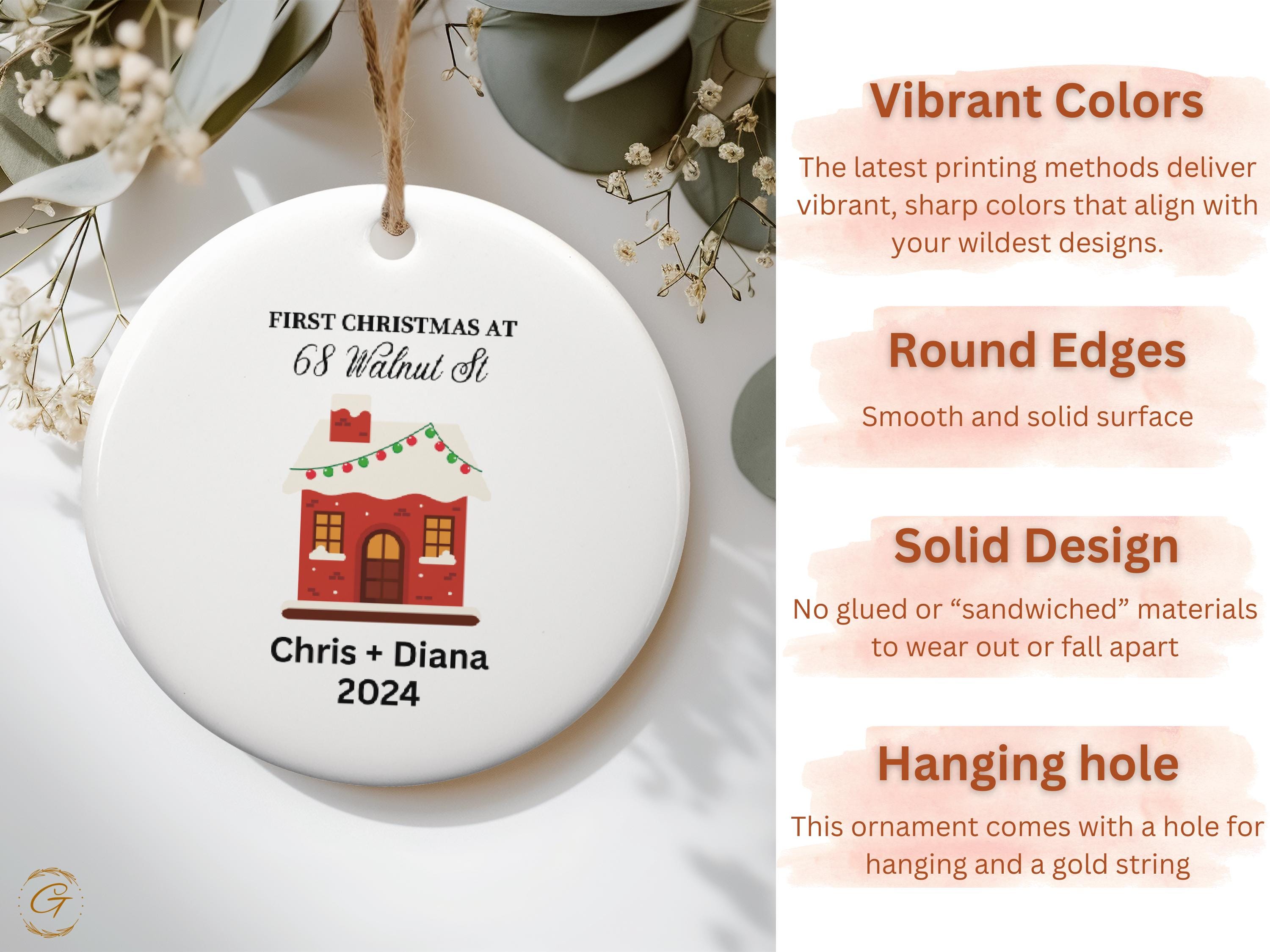 Personalized First Christmas Ornament, Custom Family Ornament, Christmas Keepsakes 2024, Holiday Decoration Keepsakes, Ideal Gift for Family