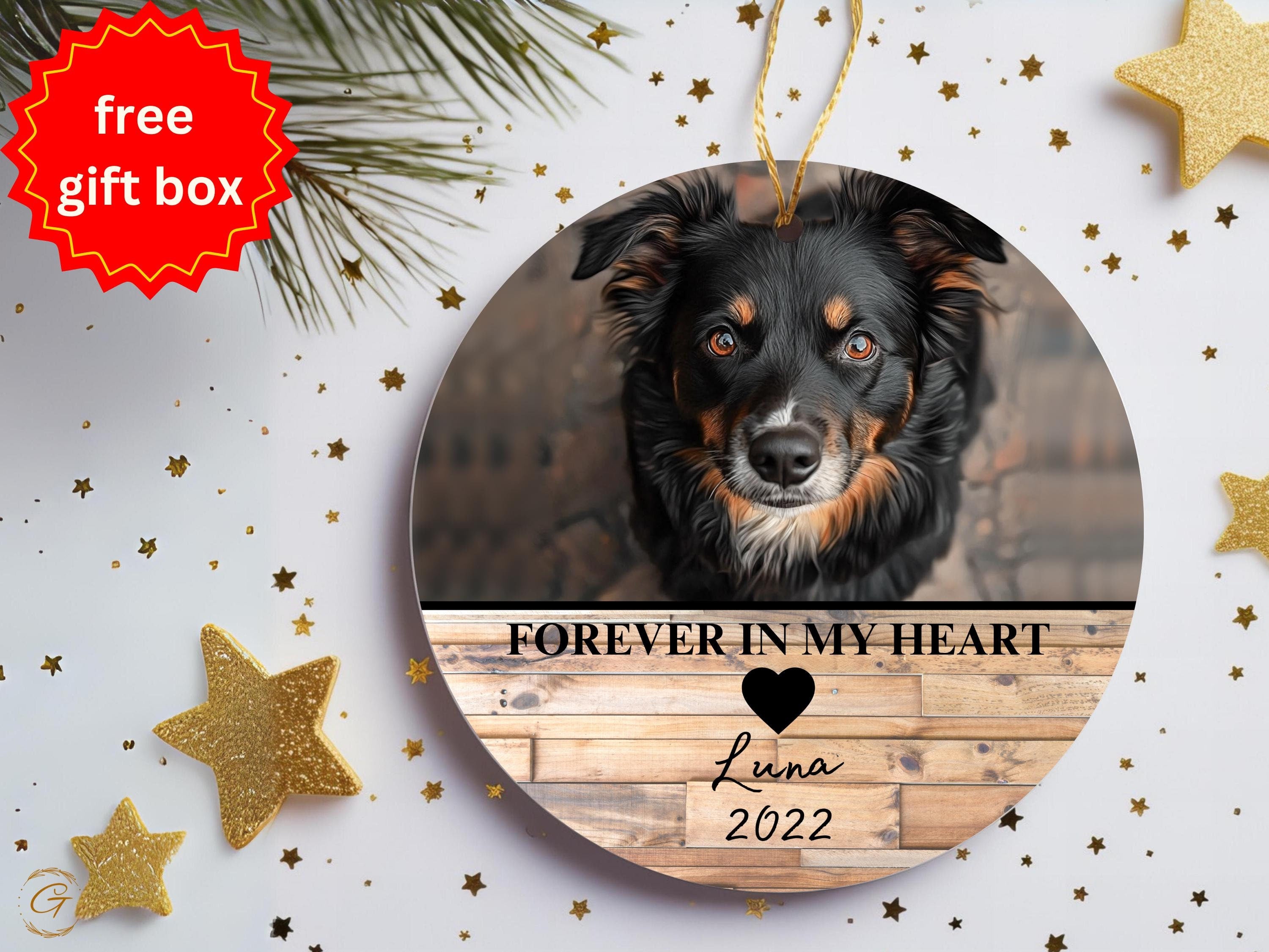 Personalized Pet Christmas Ornament, Custom Pet Keepsake, Dog Holiday Decor, Unique Gift for Pet Lovers, Memorable Christmas Gift for Family