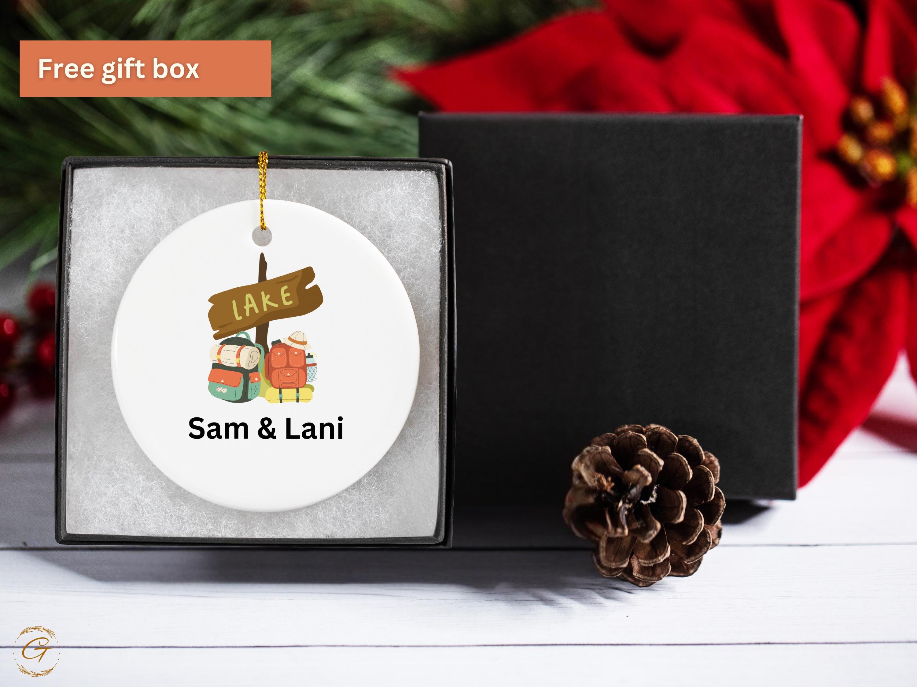 Custom Travelers Ornaments, Personalized Hiking Ornaments
