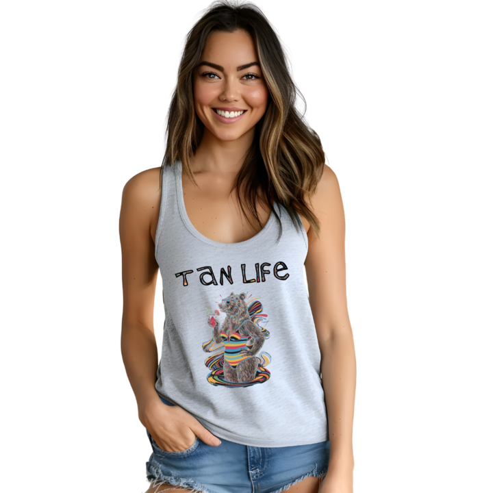 Colorful Tan Life Tank Top