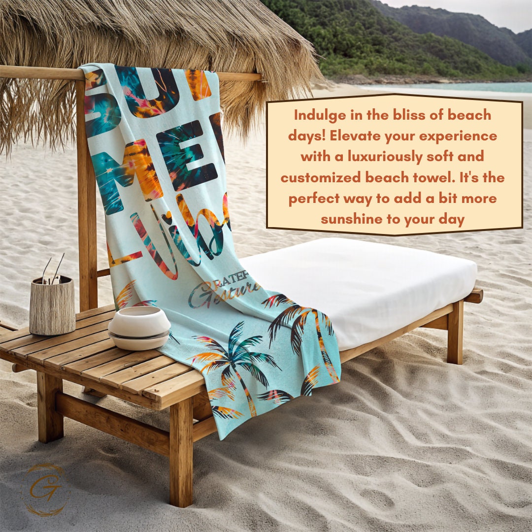 Summer Vibes Beach Towel