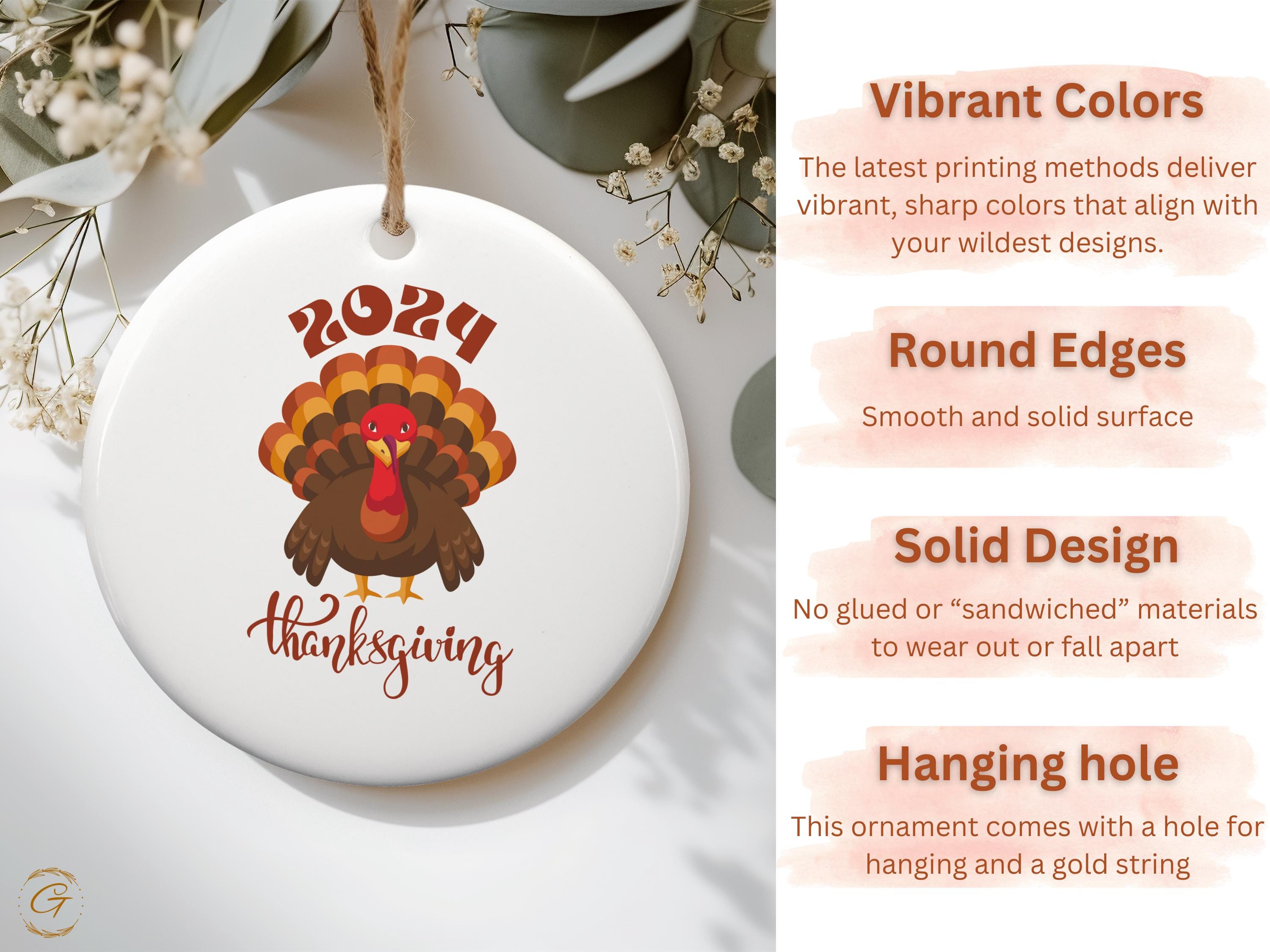 Turkey Thanksgiving Ornaments, Thanksgiving Keepsakes, Holiday Gifts Autumn Decor, Festive Celebration Home Decor, Turkey Lover Holiday Gift