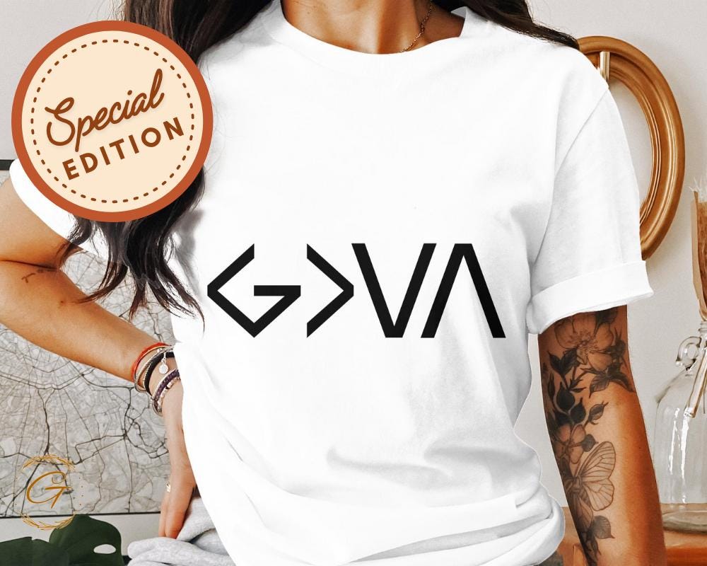 Symbolic Graphic T-Shirt, God Greater than High and Low Tee
