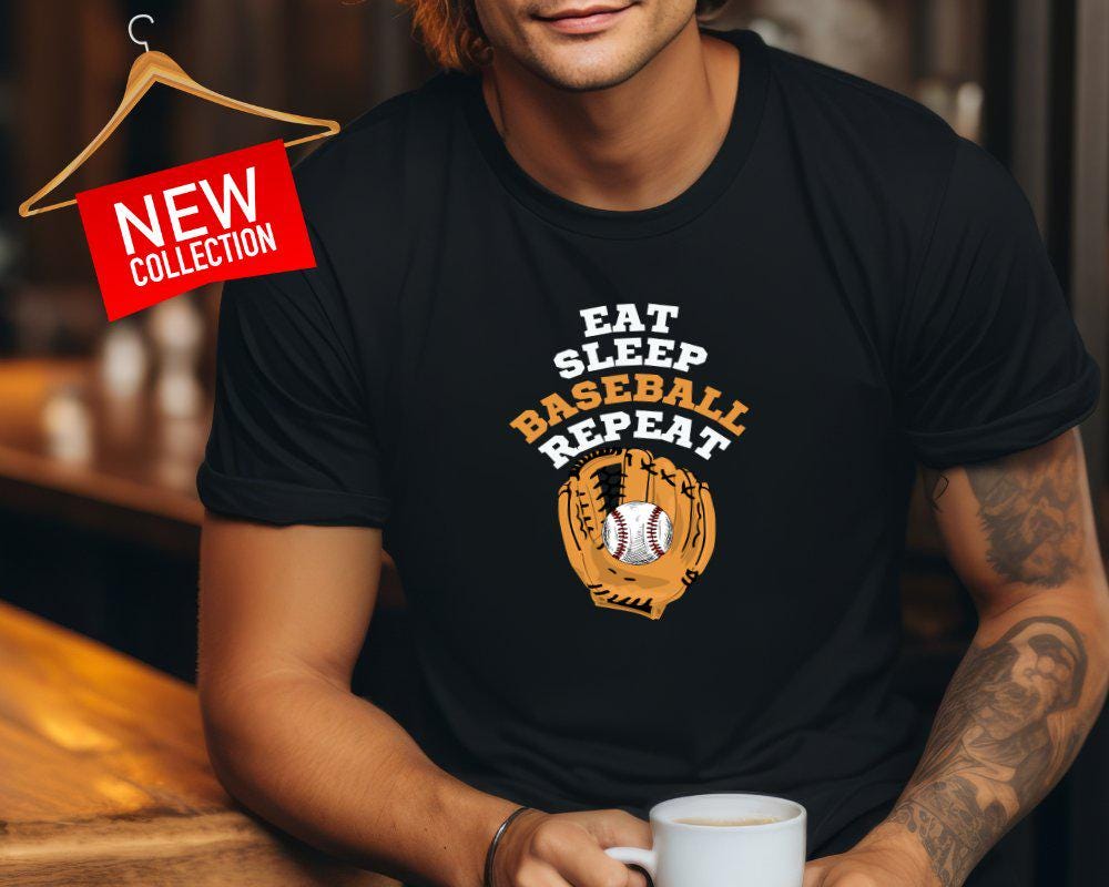 Hobby Sports Tee "Eat Sleep Baseball" Repeat