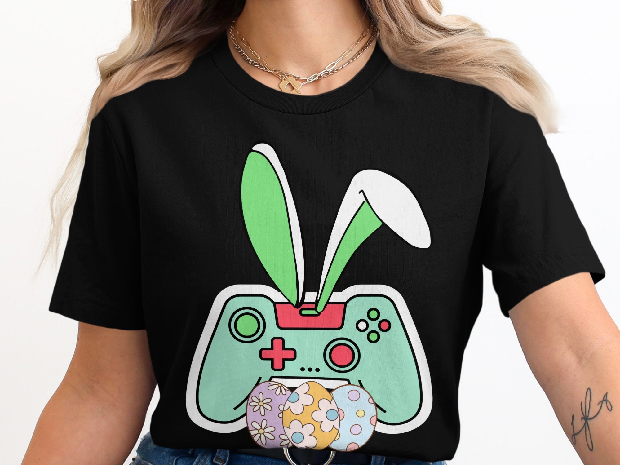 Cute Bunny Controller Gaming Graphic Tee product