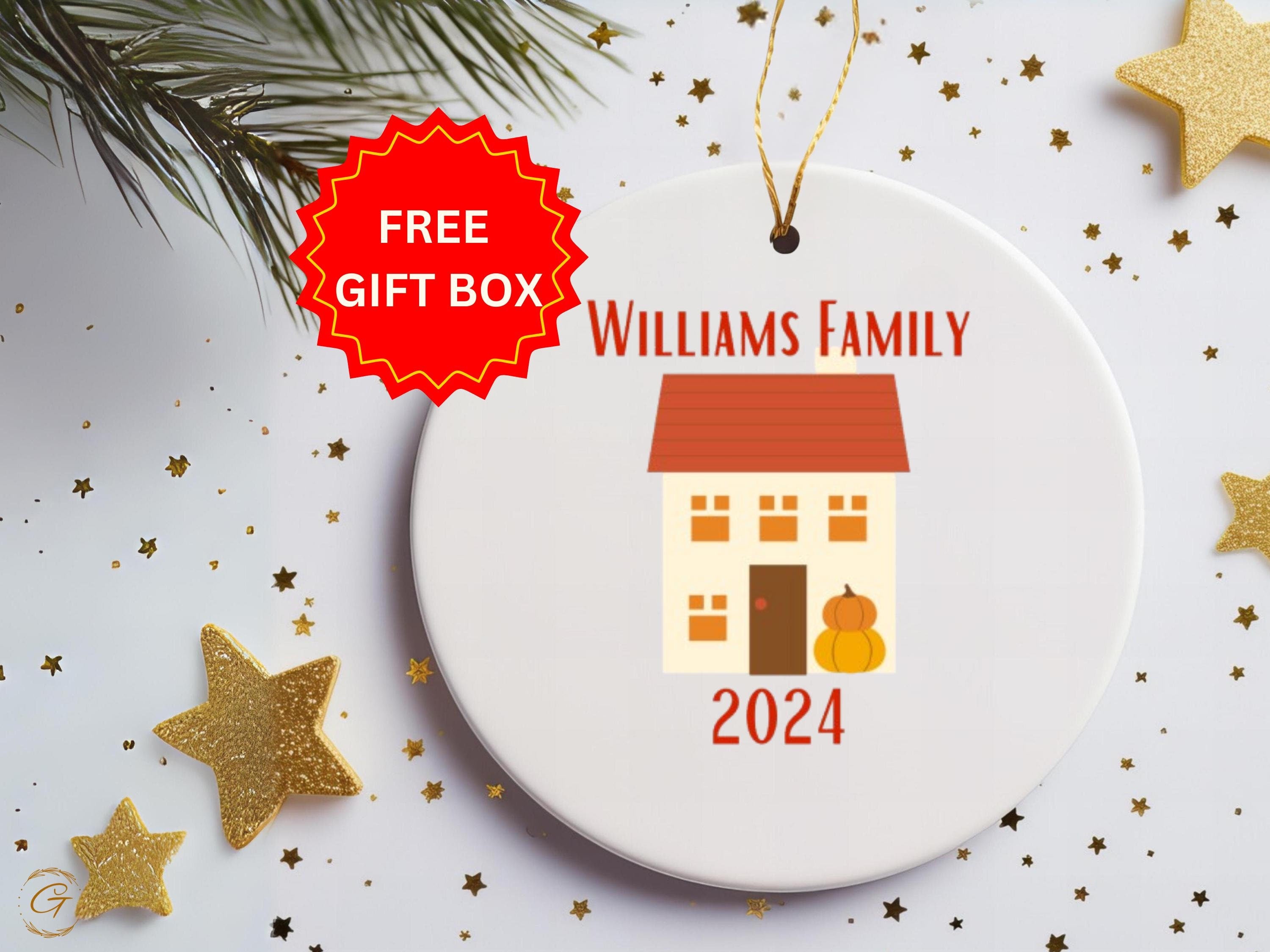 Custom Family House Ornaments, Personalized Family Christmas Ornament 2024 , Home Decor Gifts for New Homeowners, Unique Holiday Decorations