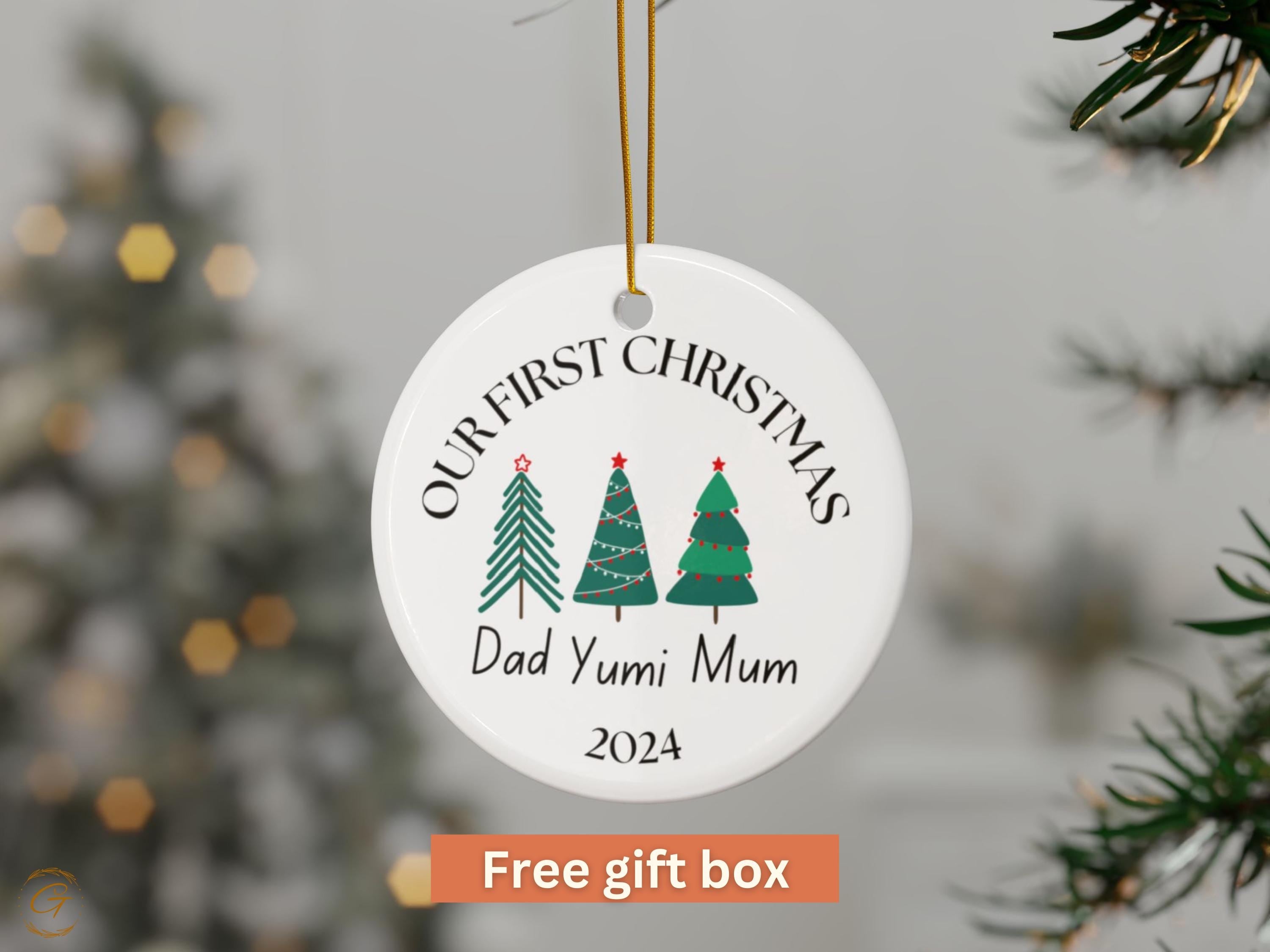 Custom Family First Christmas Ornament 2024, Personalized Family Holiday Decoration, Custom Christmas Tree, Keepsake Gifts New Home Ornament