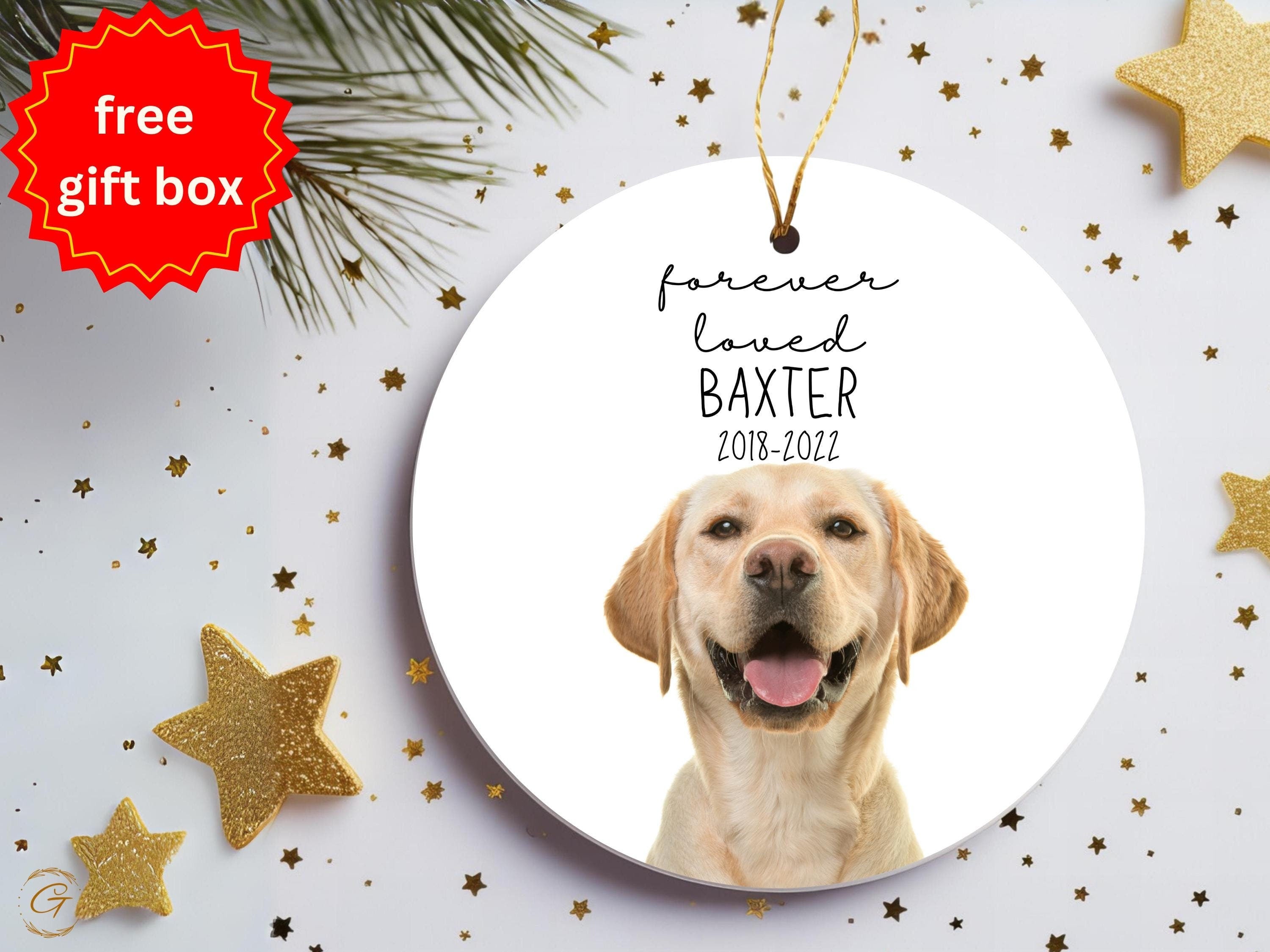 Personalized Memorial Dog Ornament, Custom Dog Photo Ornament, Dog Memorial Christmas Ornament, Pet Loss Gift, Personalized Dog Pet Memorial