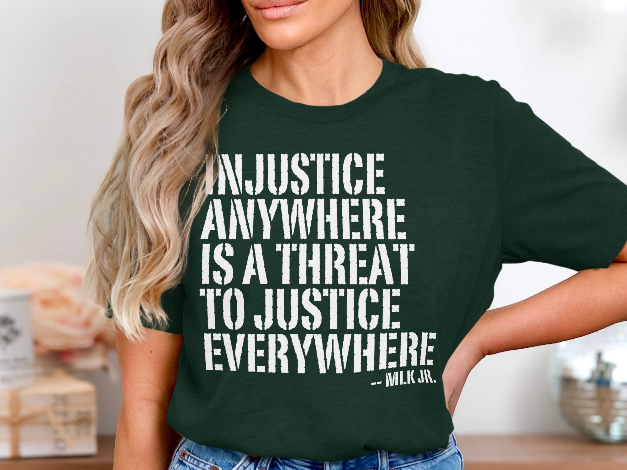 Injustice Anywhere Quote Graphic T-shirt product type
