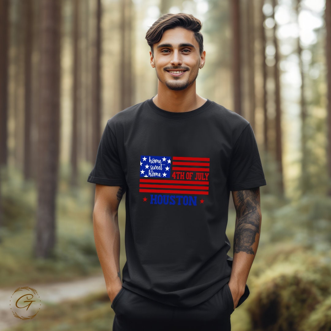 Home Sweet Home 4th of July T-Shirt – Patriotic American Flag Graphic Tee