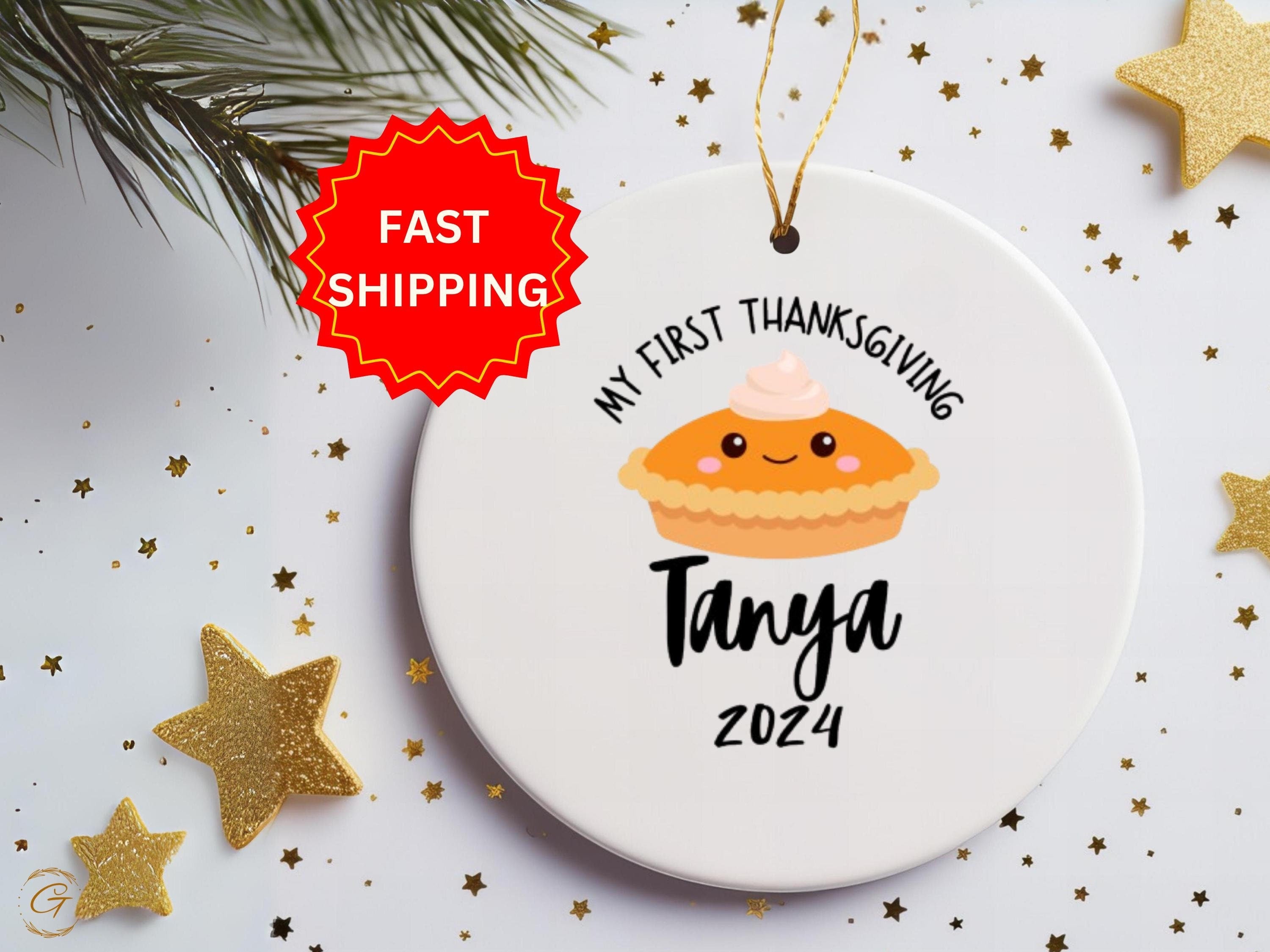 Personalized First Thanksgiving Ornaments 2024