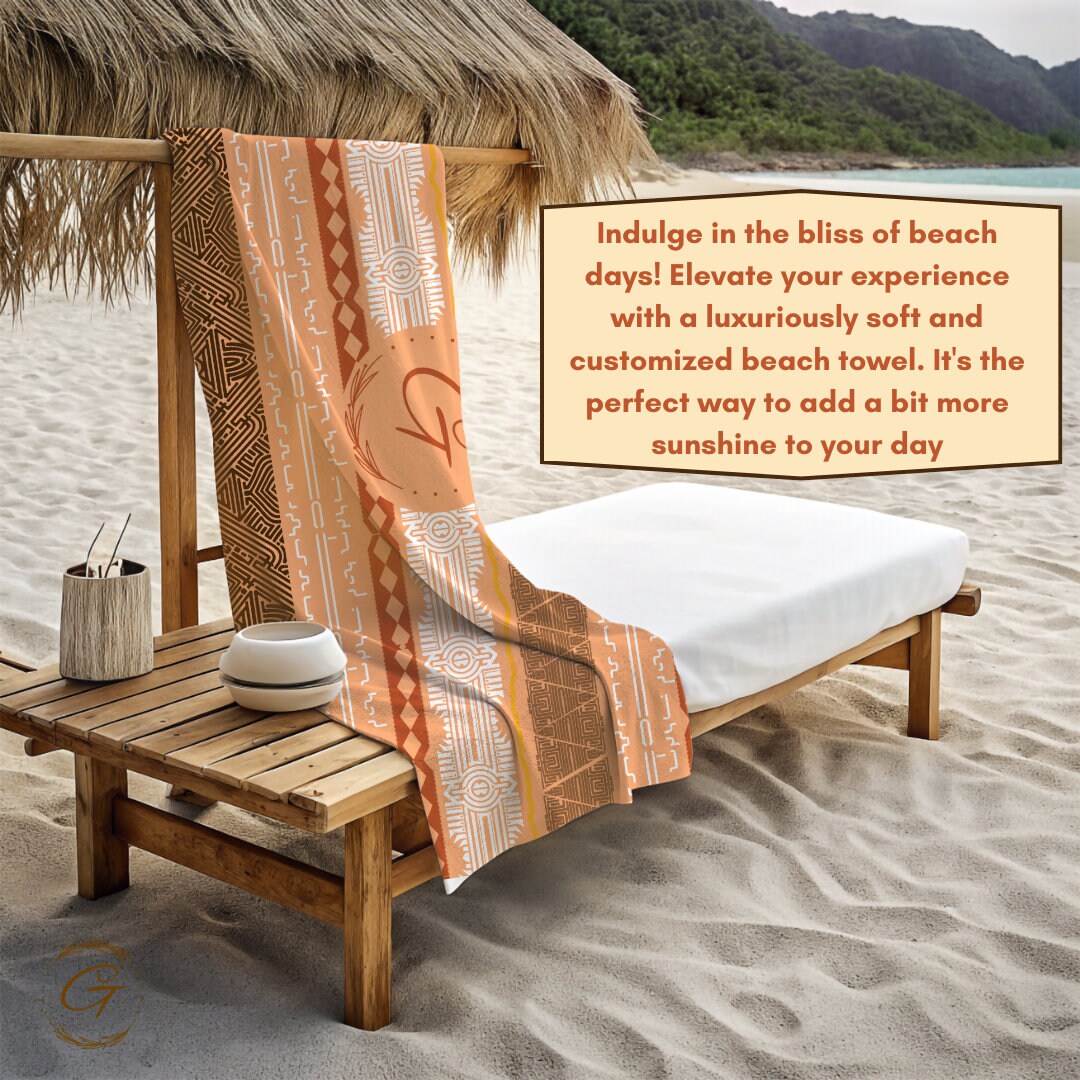 Aztec Vibrant Pattern Beach Towel