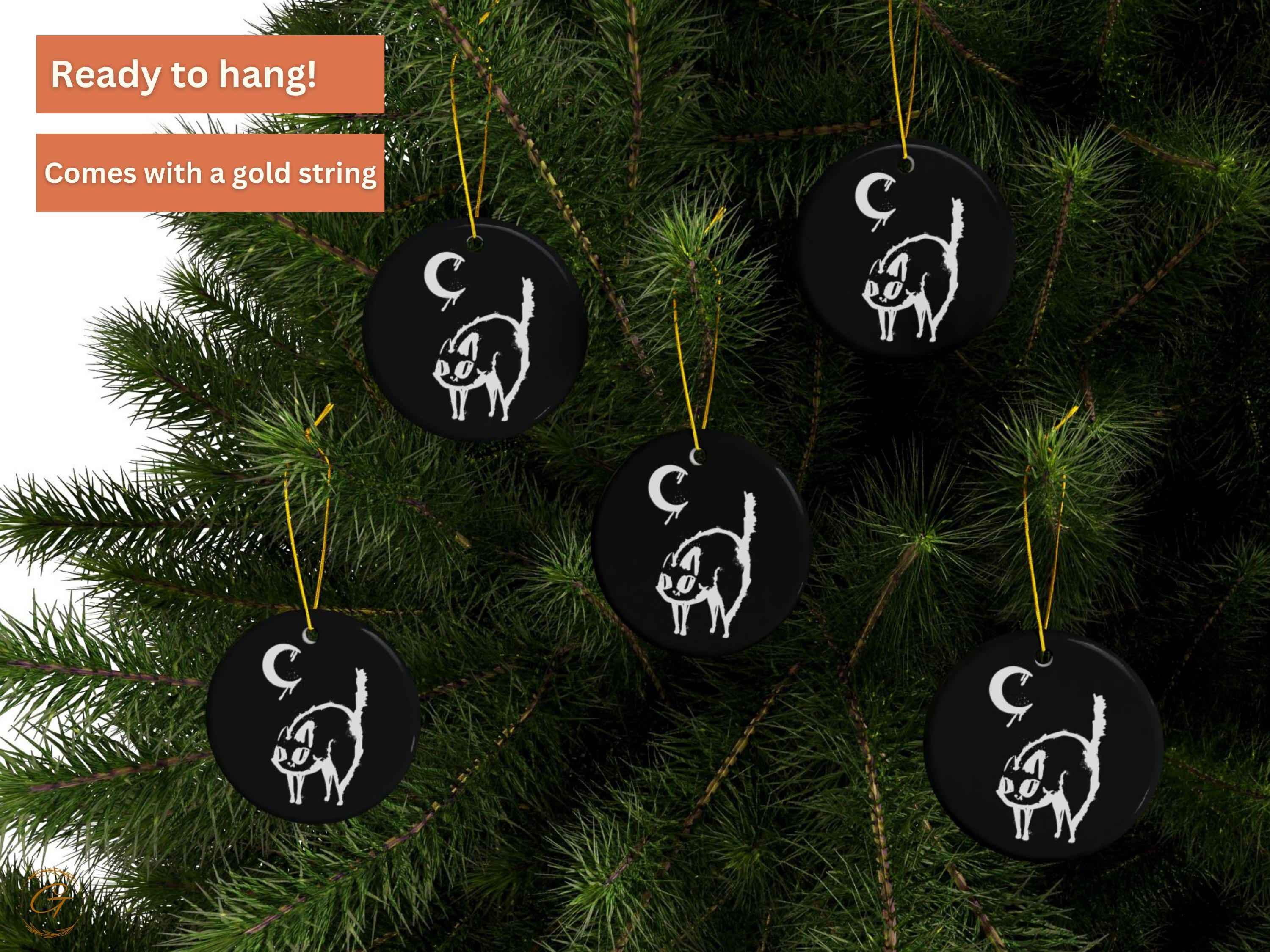 Black Cat Moon Spooky Ornament, Halloween Cat Home Decor, Witchy Cat Art, Gothic Moon Decoration, Spooky Home Accessories, Ideal Spooky Gift