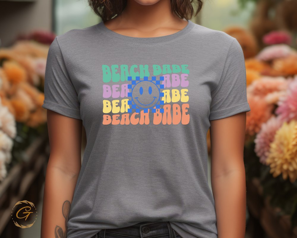 Colorful Beach Babe Graphic T-Shirt product type