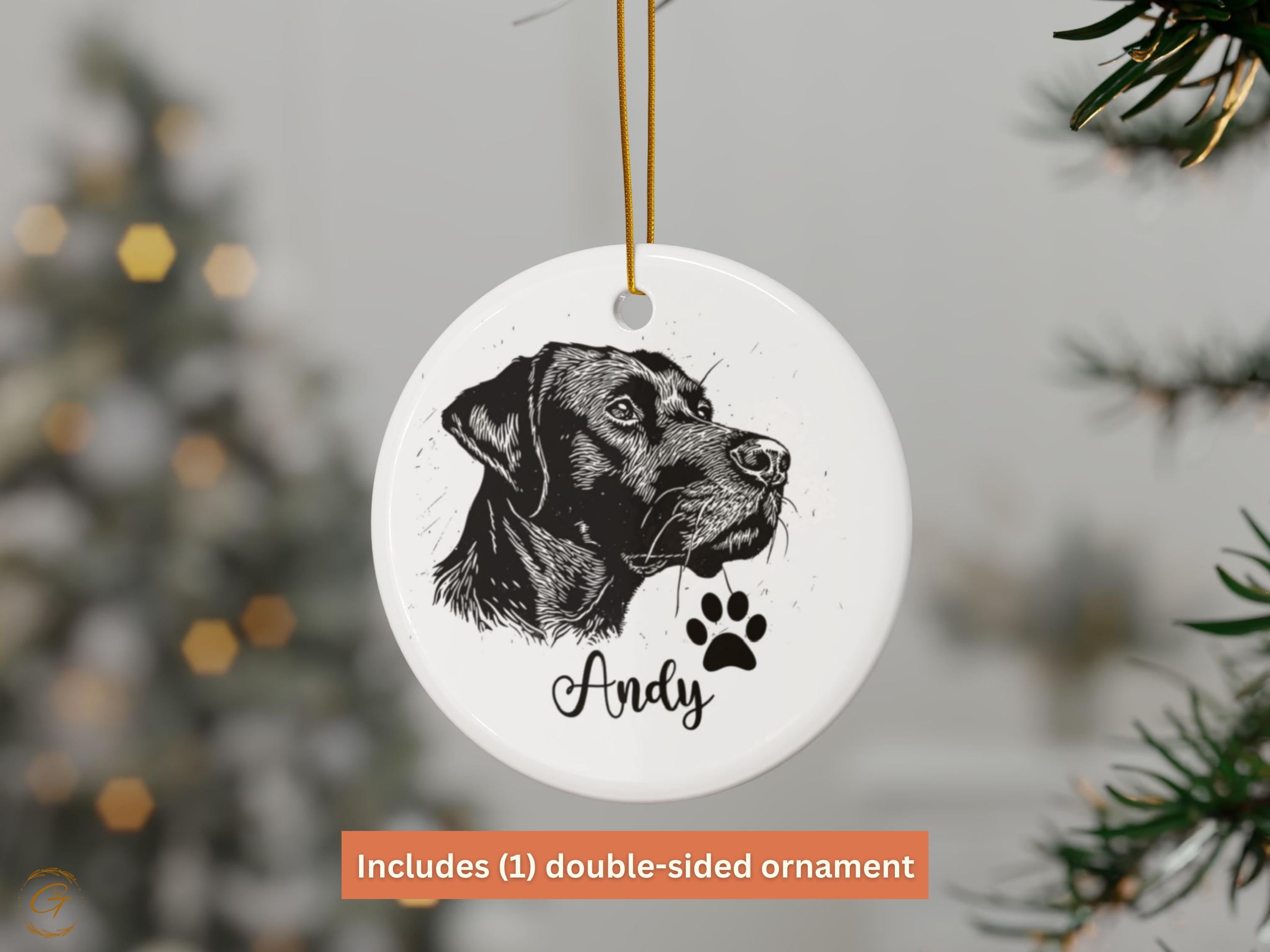 Custom Dog Lover Ornament, Personalized Pet Ornament