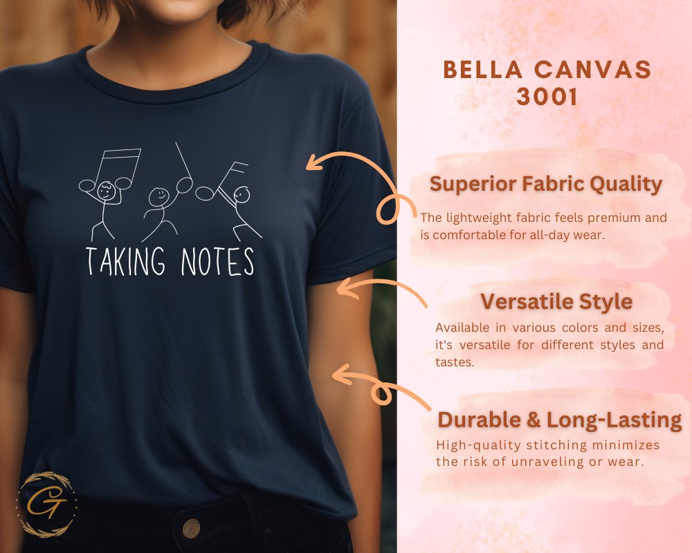 Fun and Quirky Taking Notes Dark Blue T-shirt product