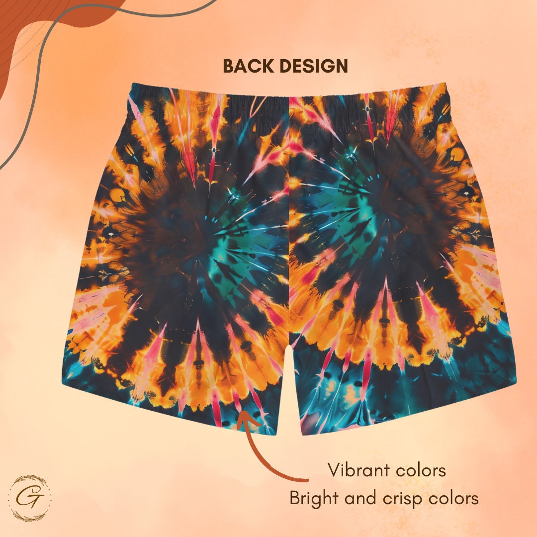 Tie Dye Vibrant AOP Swim Trunks