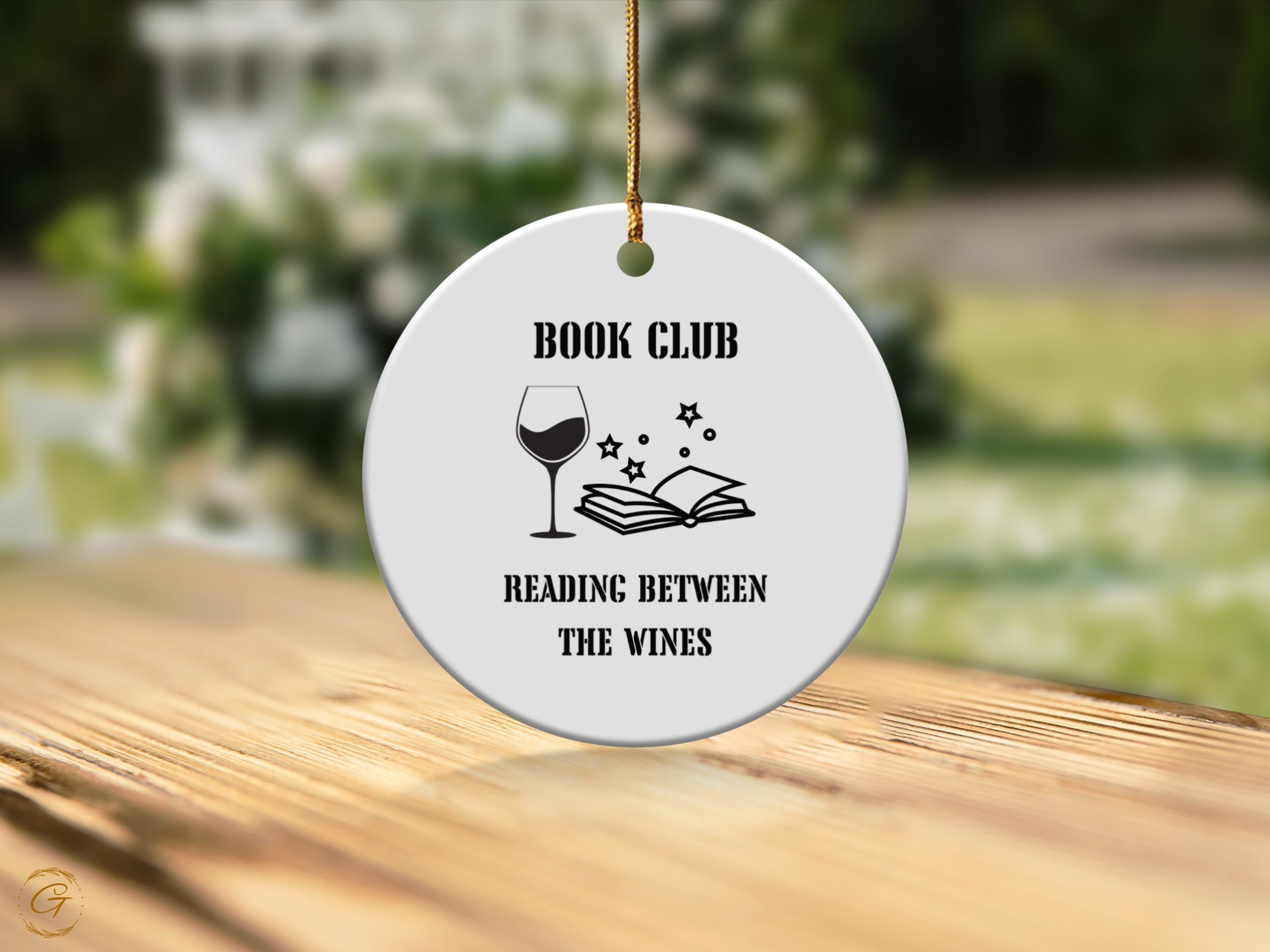 Book Club Reading Between The Wines Ornament