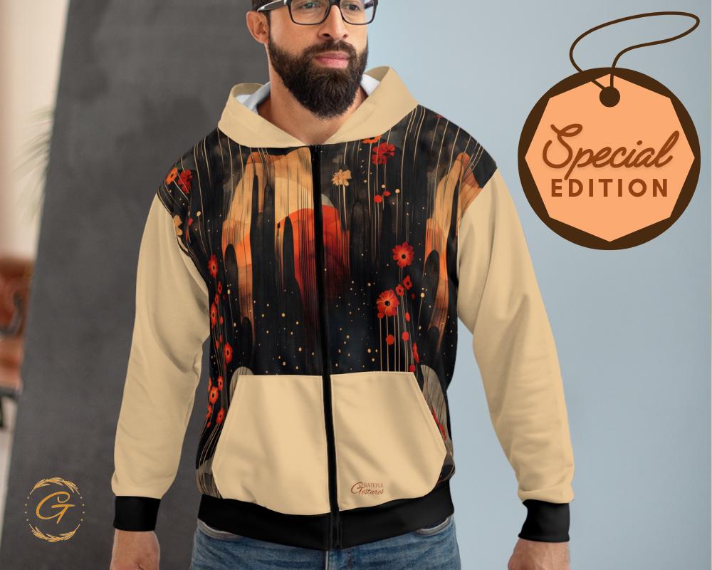 Quantum Nature Unisex Zip Hoodie All-Over Print