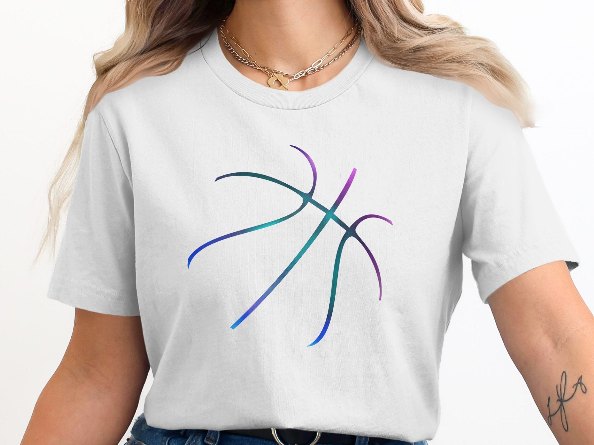 Abstract Colorful Basketball Design T-shirt product