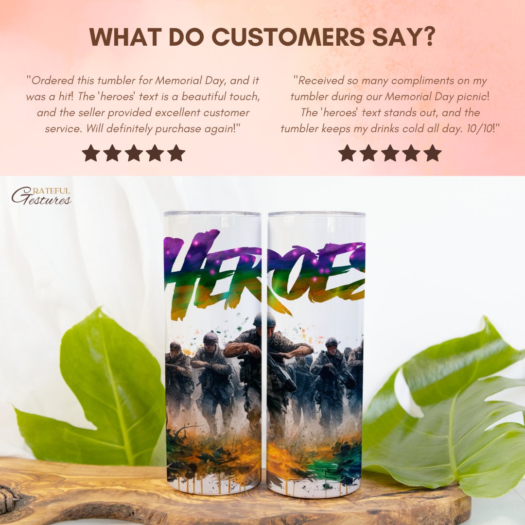 Heroes Memorial Day Skinny 20oz Tumbler
