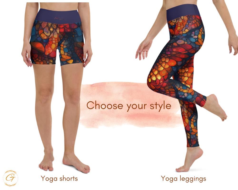 Pangolin Scale AOP Design Yoga Shorts and Leggings
