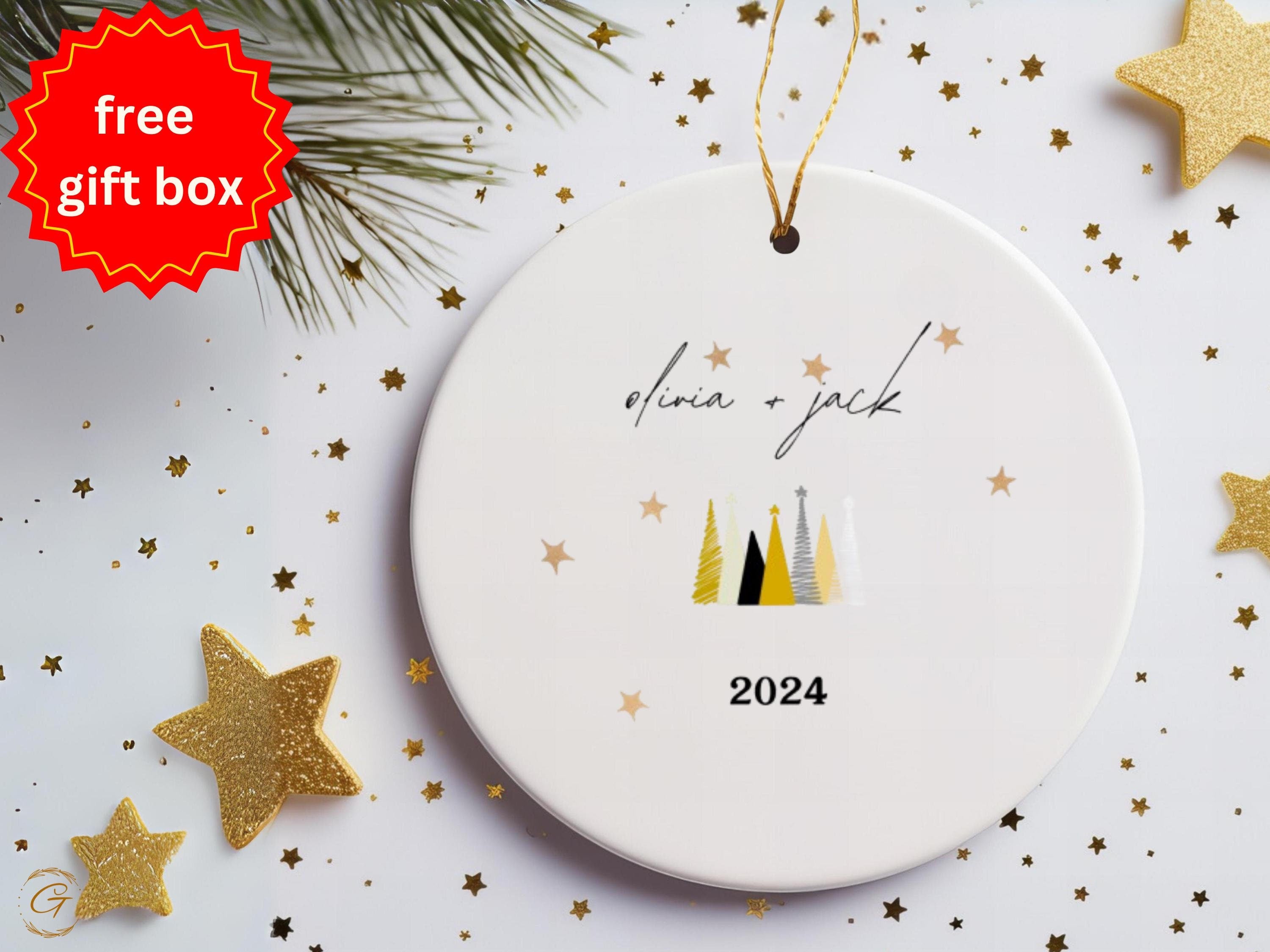 Personalized Christmas Ornament, Custom Name Christmas Decorations, Holiday Tree Ornaments, 2024 Keepsake Gift, Family Tree Holiday Ornament
