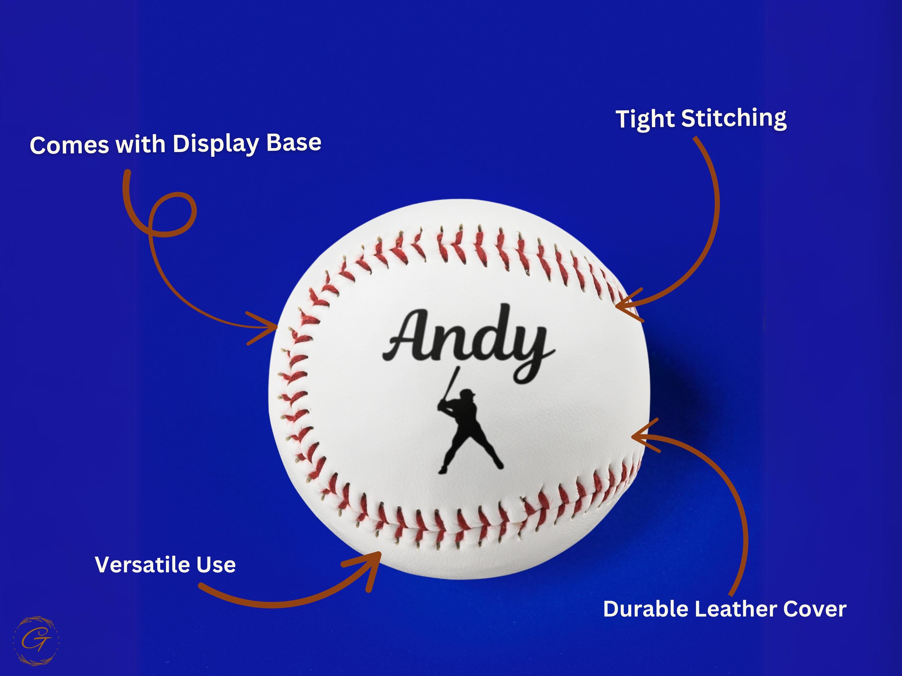 Custom Baseball Gift - Personalized with Name & Player Silhouette