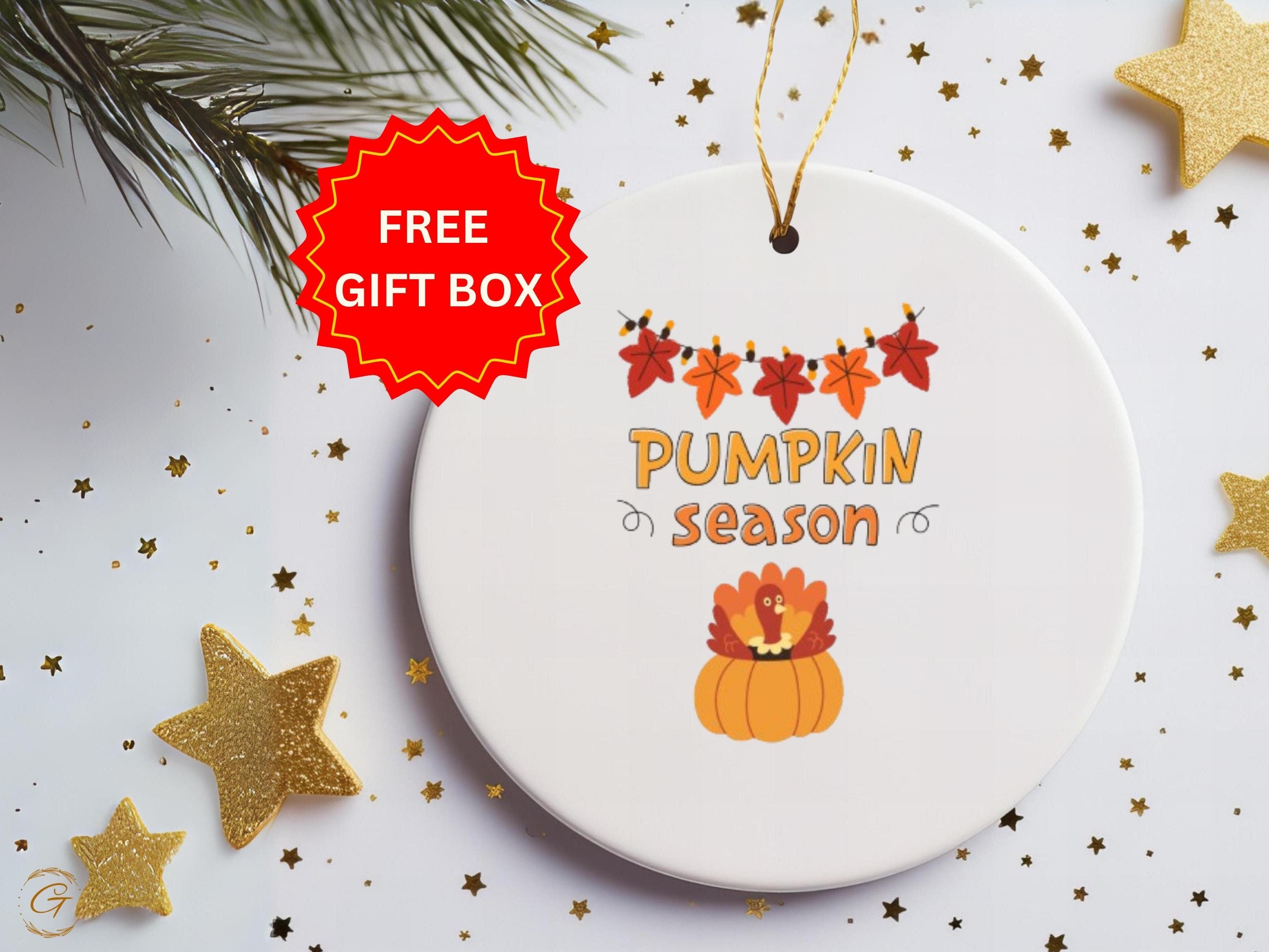 Autumn Pumpkin Season Ornament, Fall Themed Decoration, Thanksgiving Turkey Decor, Seasonal Home Decor, Holiday Festive Ornament
