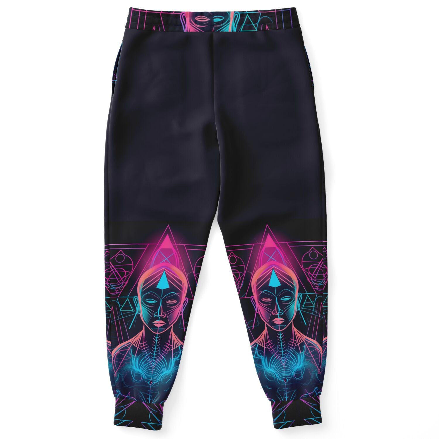 Neon Spiritual Enlightenment Joggers – Psychedelic Buddha Sweatpants