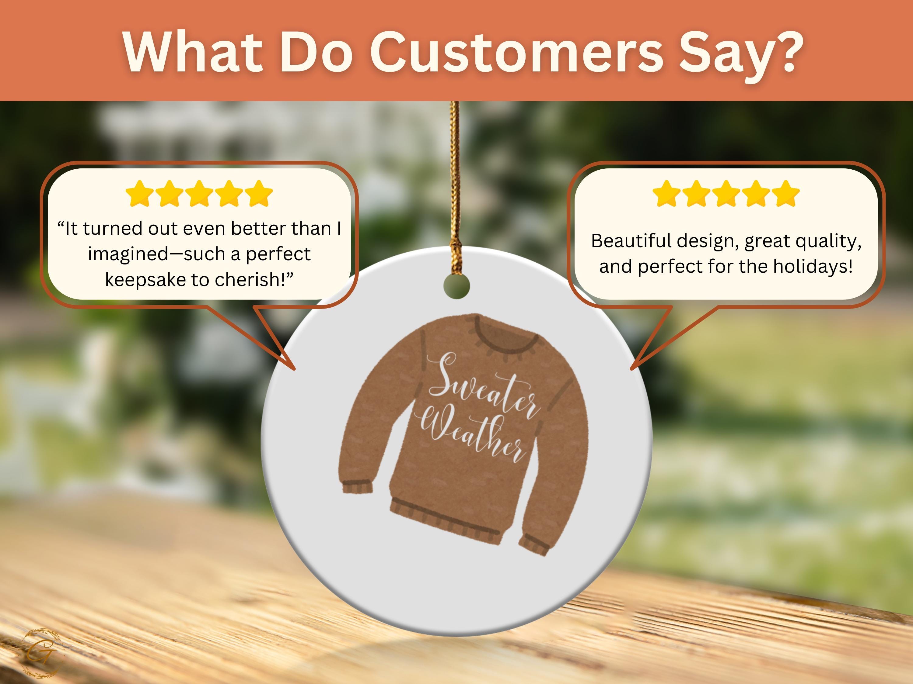 Cozy Sweater Weather Ceramic Ornament