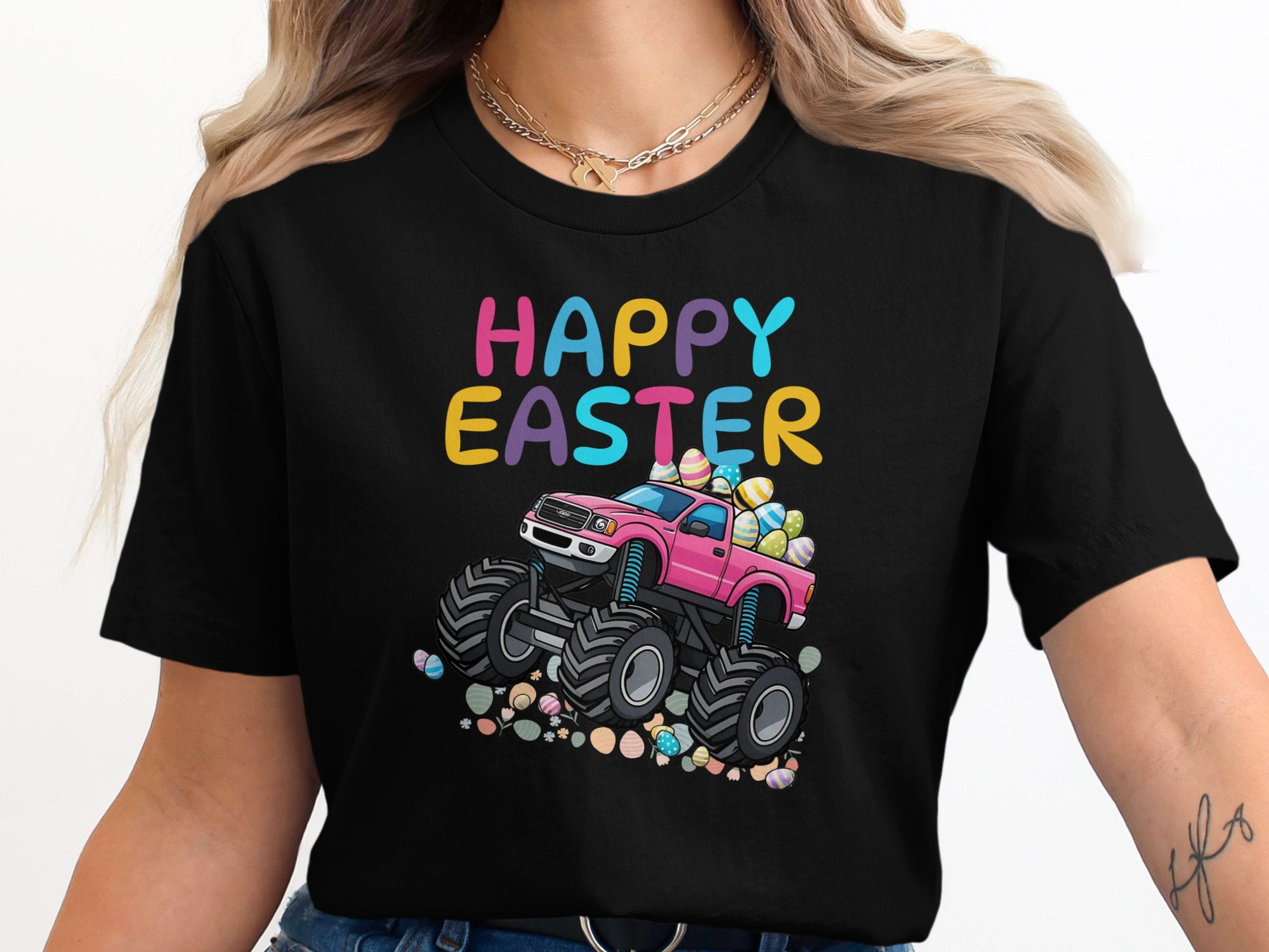 Happy Easter Graphic Monster Truck T-Shirt product