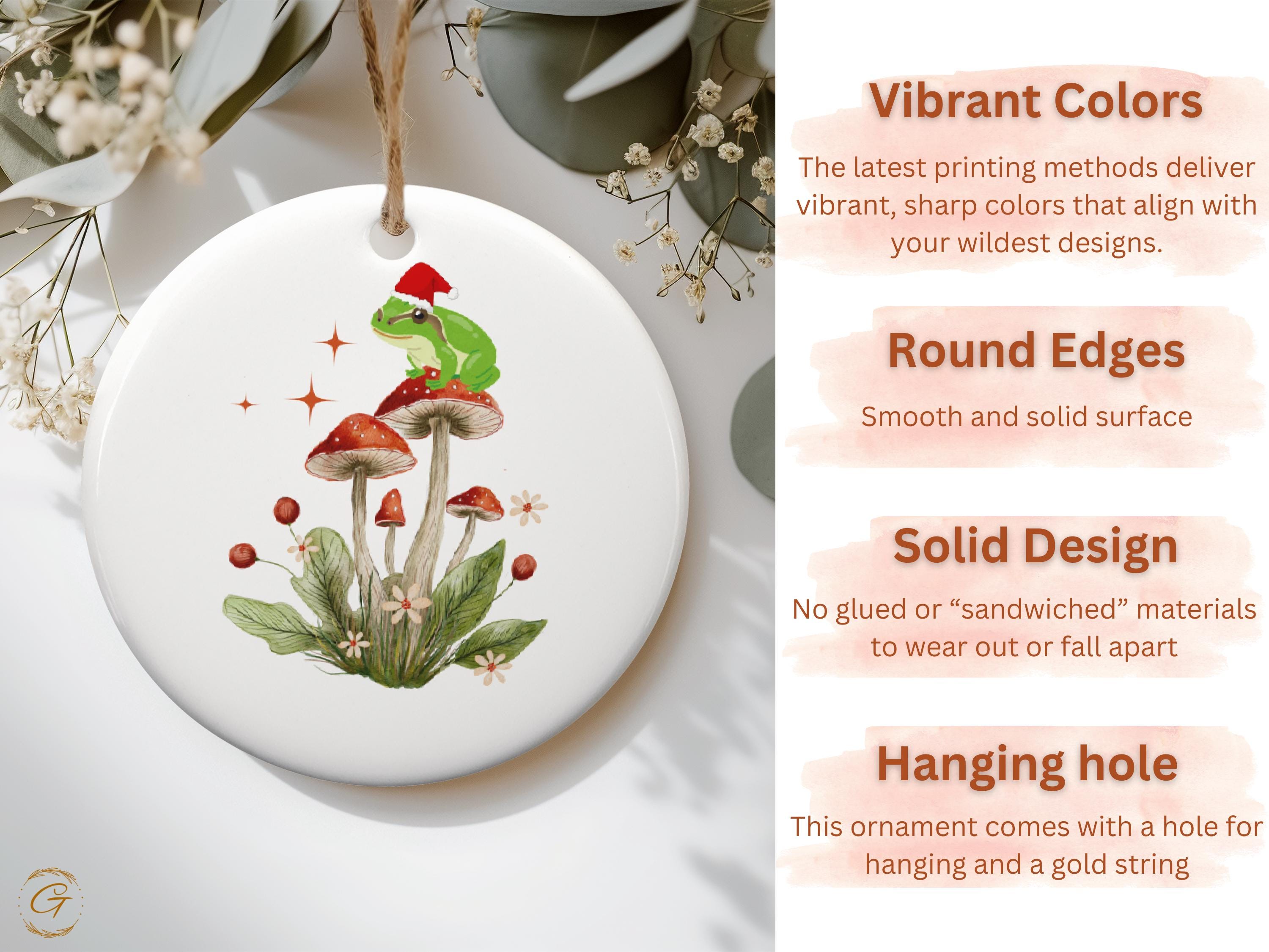 Whimsical Froggy Santa Ornaments, Christmas Decorations, Woodland Decor, Holiday Gift, Unique Festive Home Accent, Froggy Santa Holiday Gift