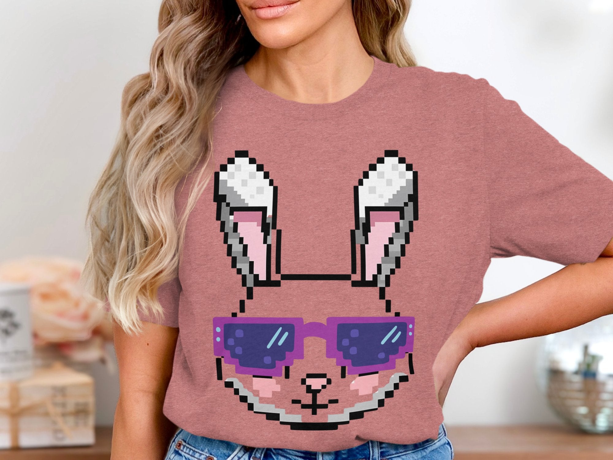 Cool Pixel Art Bunny Graphic T-shirt product type