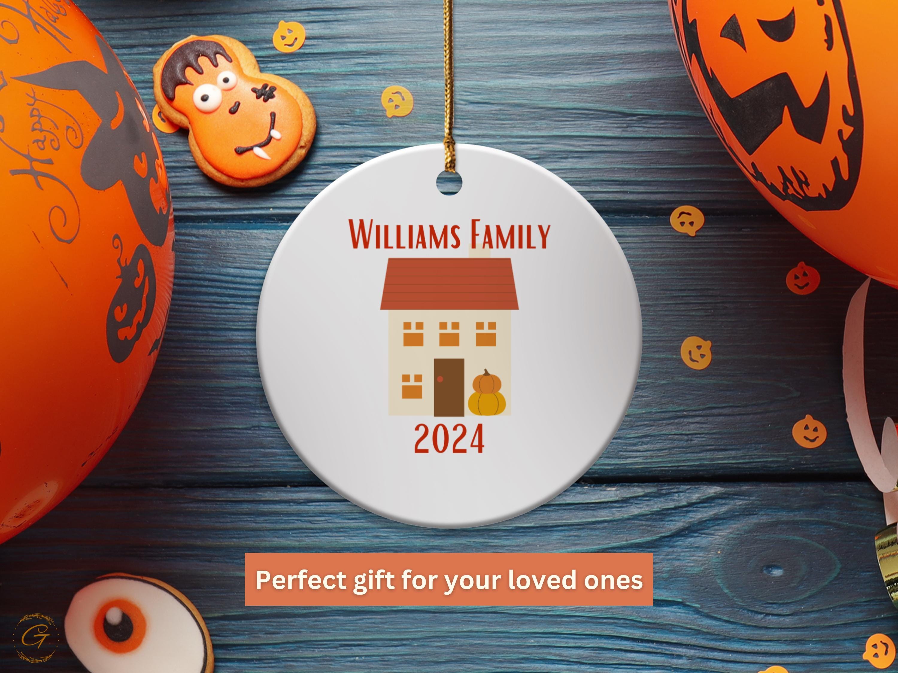 Custom Family House Ornaments, Personalized Family Christmas Ornament 2024 , Home Decor Gifts for New Homeowners, Unique Holiday Decorations