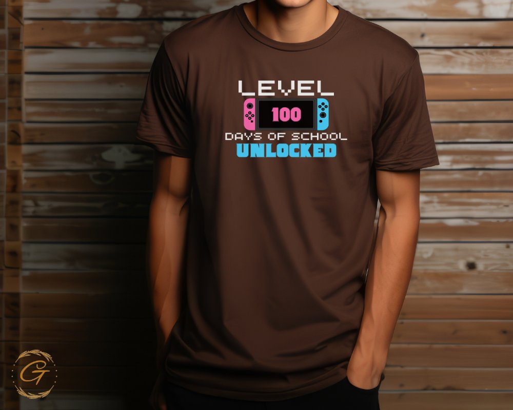 Level 100 Days of School Unlocked t-shirt product type
