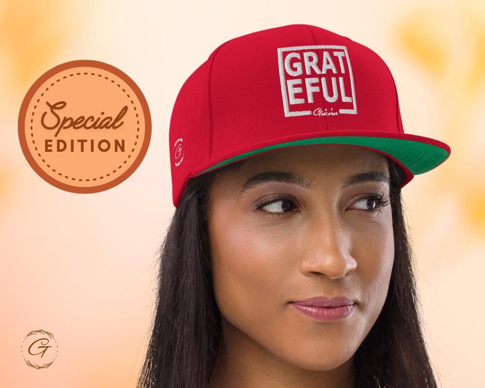 Grateful Design Snapback Hat Stylish Embroidered Cap