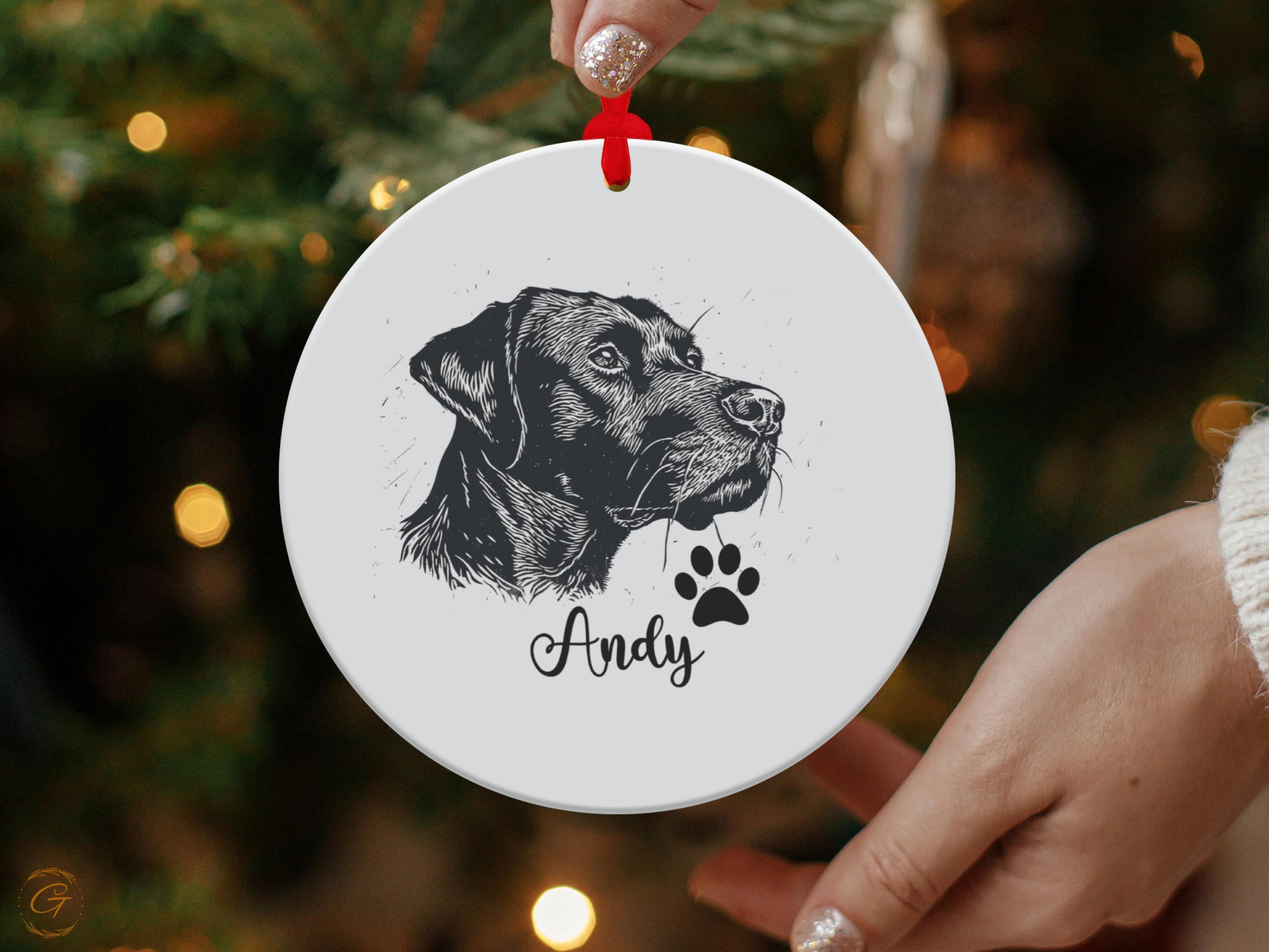 Custom Dog Lover Ornament, Personalized Pet Ornament