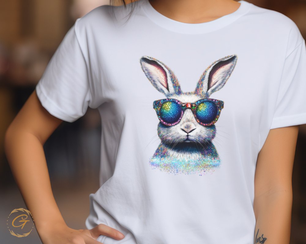 Trendy Rabbit Wearing Sunglasses Graphic Tee product