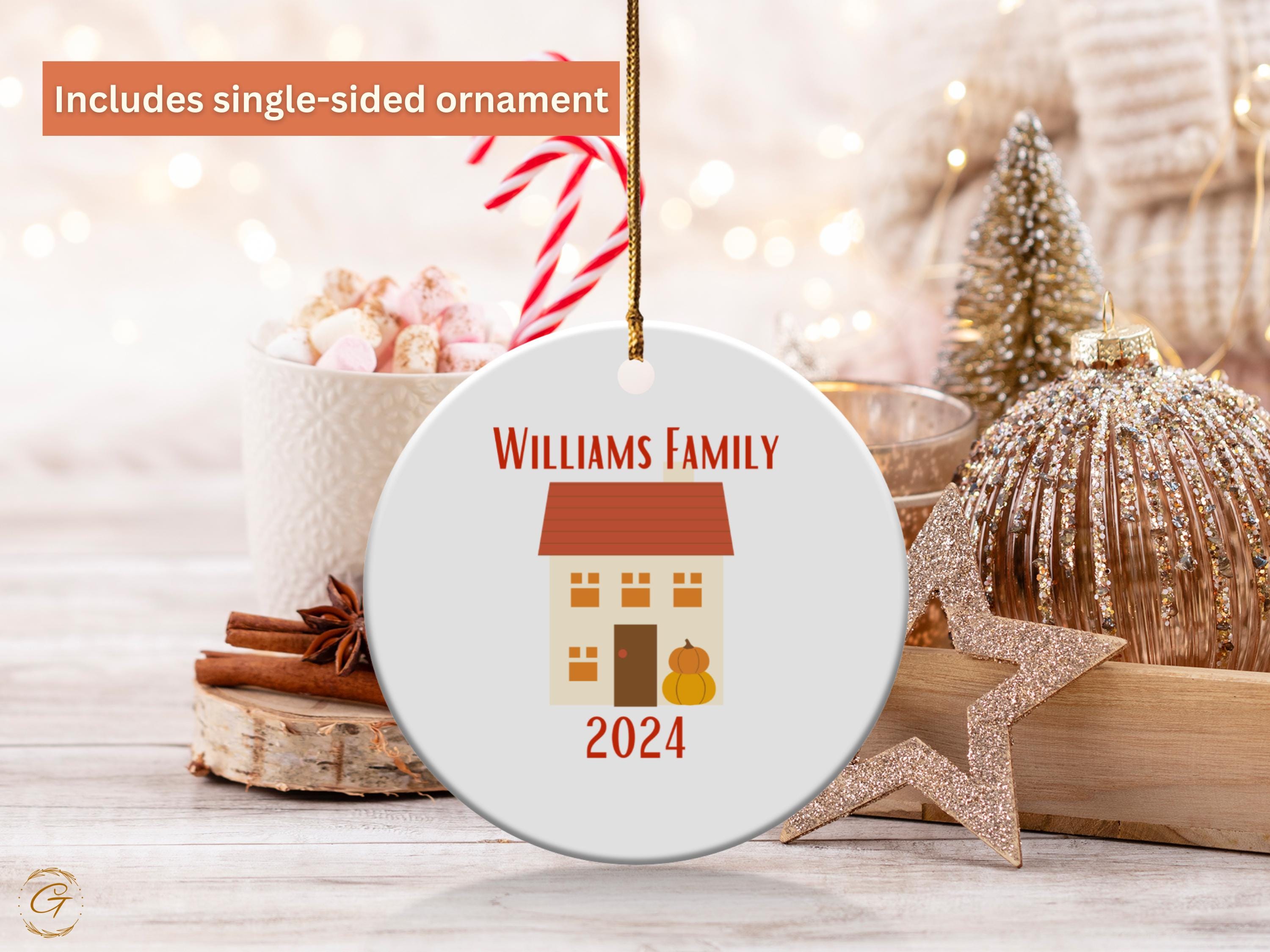 Custom Family House Ornaments, Personalized Family Christmas Ornament 2024 , Home Decor Gifts for New Homeowners, Unique Holiday Decorations
