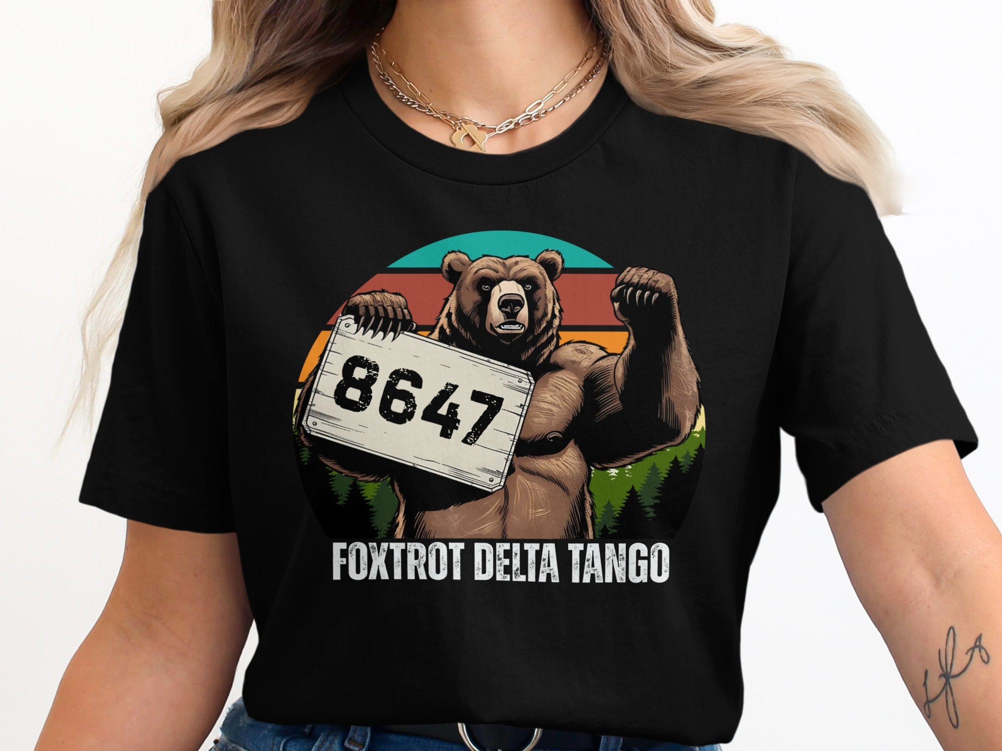 Foxtrot Delta Tango Bear Graphic T-Shirt product