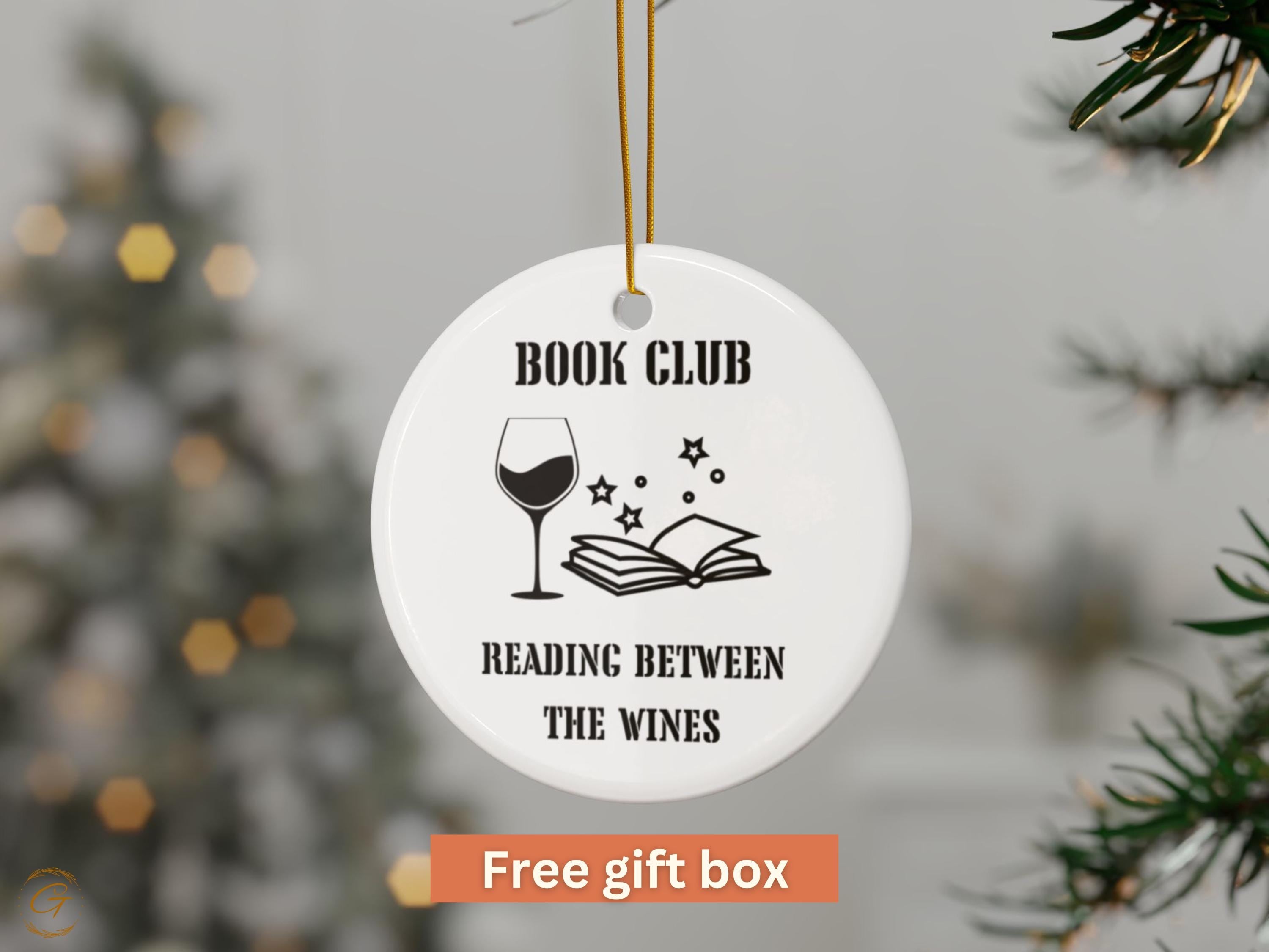 Book Club Reading Between The Wines Ornament